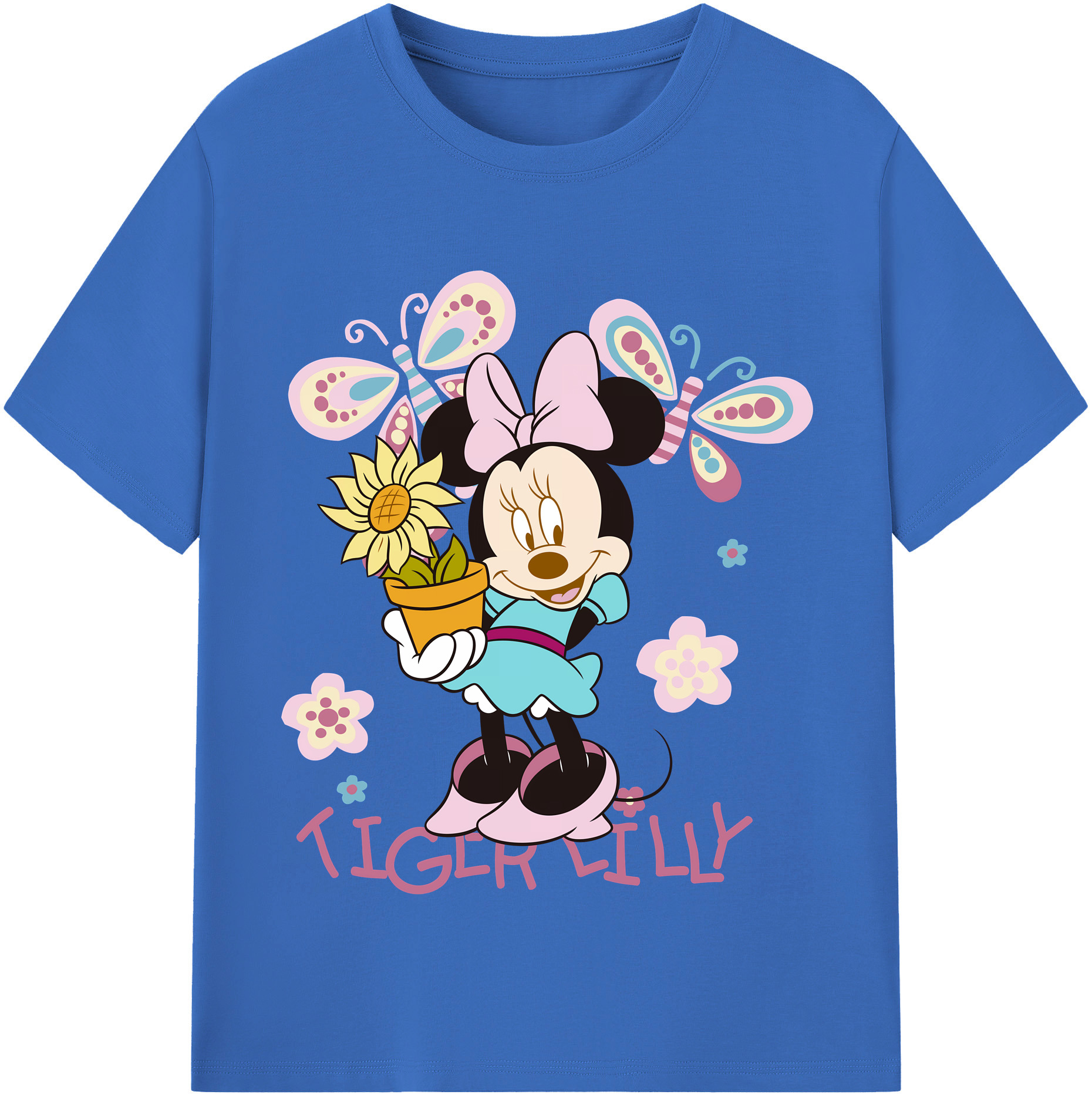 （画像用） ミッキーマウス Mickey Mouse 綿100％半袖Tシャツ（フロントプリント）