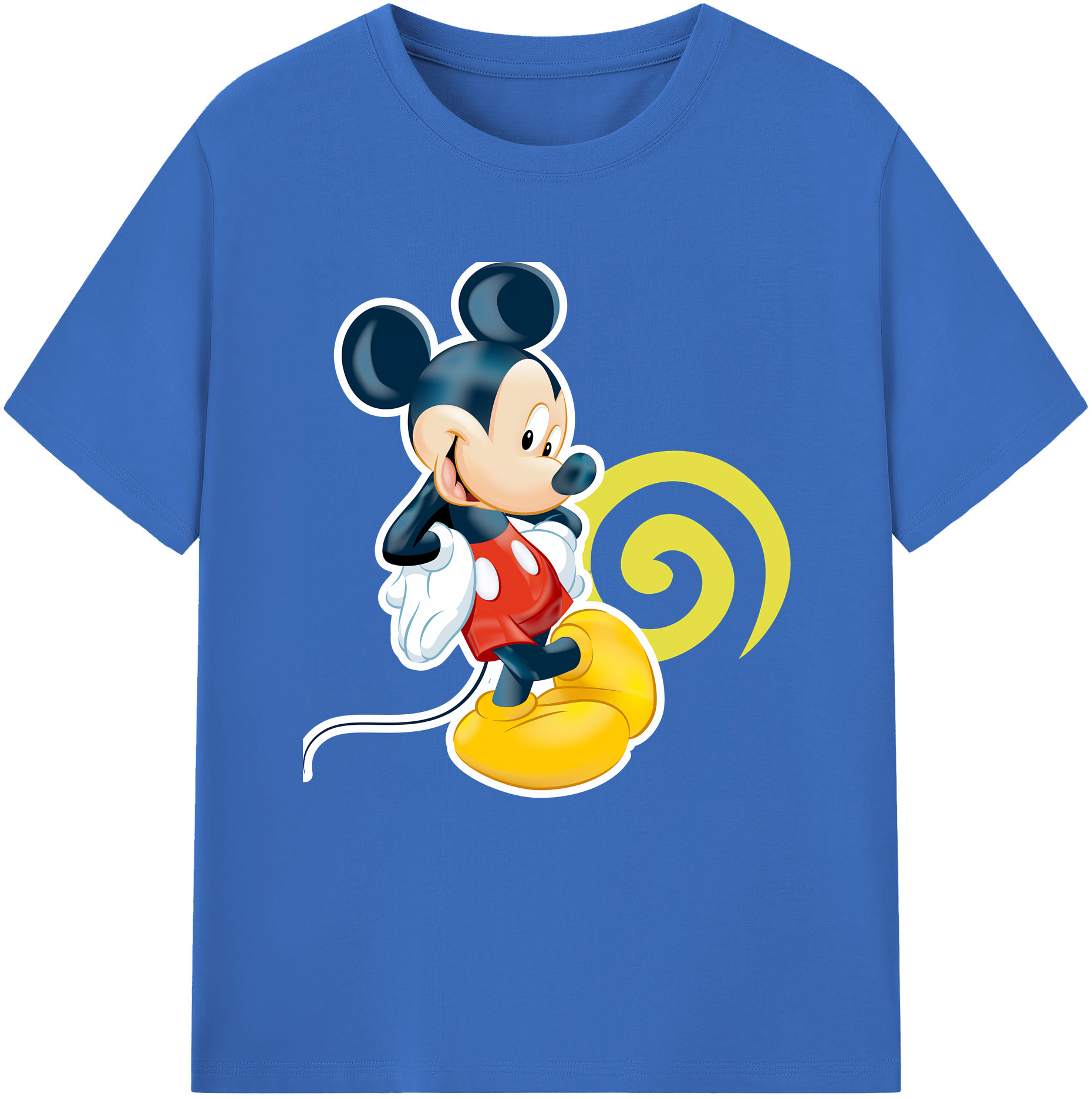 （画像用） ミッキーマウス Mickey Mouse 綿100％半袖Tシャツ（フロントプリント）