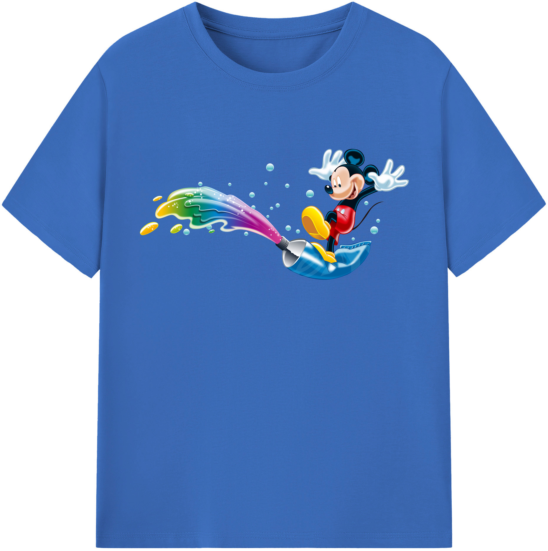 （画像用） ミッキーマウス Mickey Mouse 綿100％半袖Tシャツ（フロントプリント）