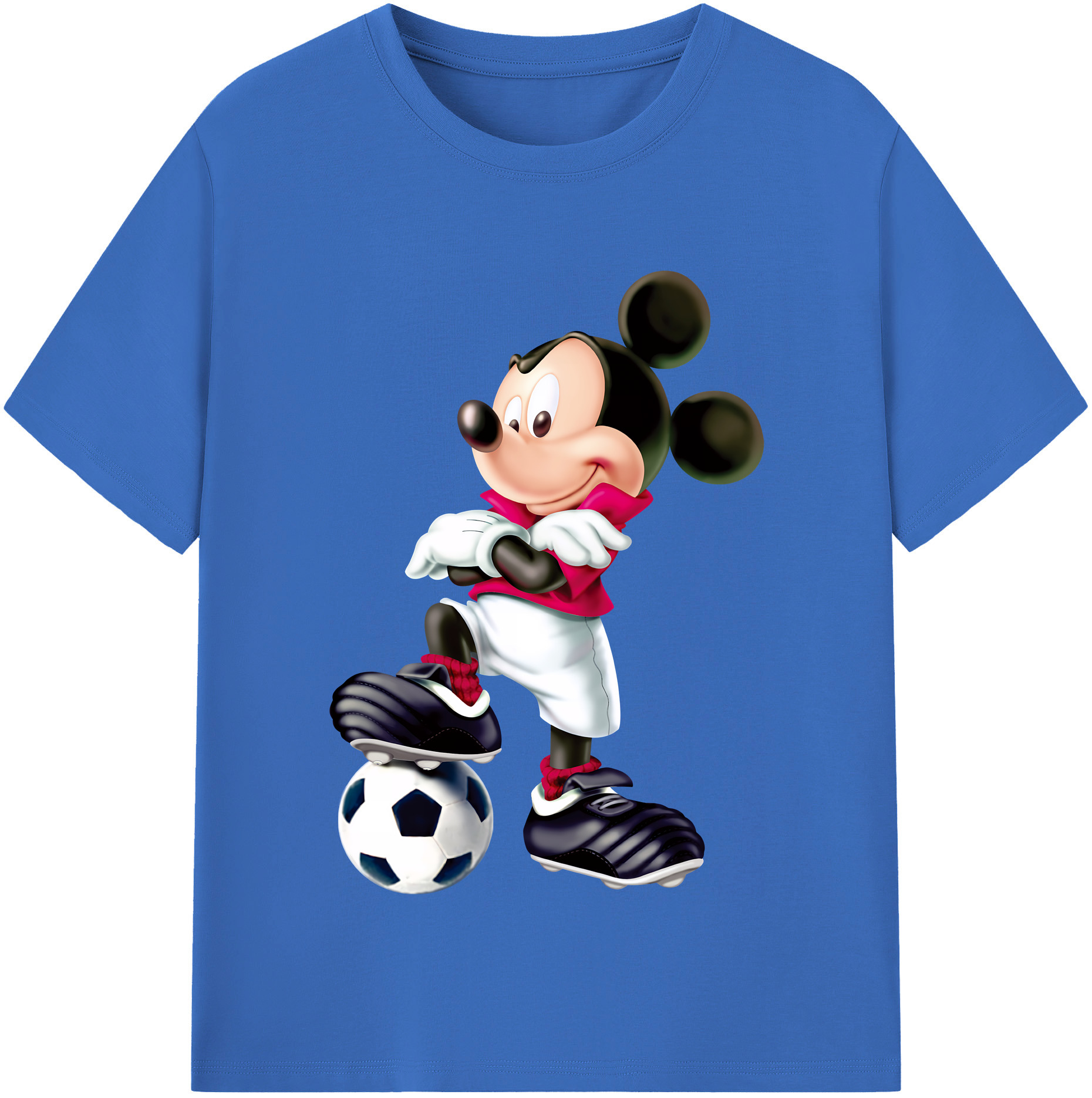 （画像用） ミッキーマウス Mickey Mouse 綿100％半袖Tシャツ（フロントプリント）