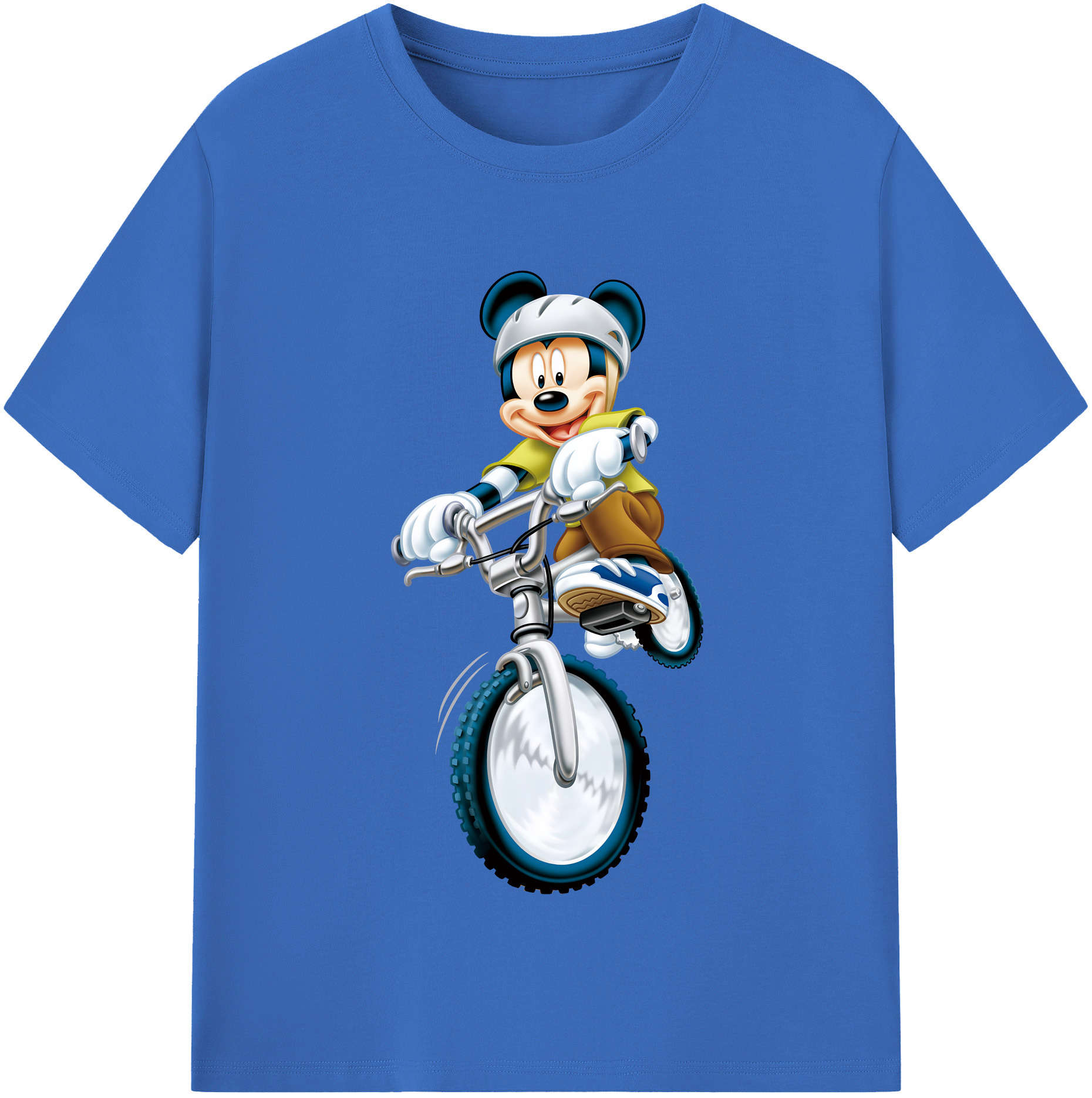 （画像用） ミッキーマウス Mickey Mouse 綿100％半袖Tシャツ（フロントプリント）