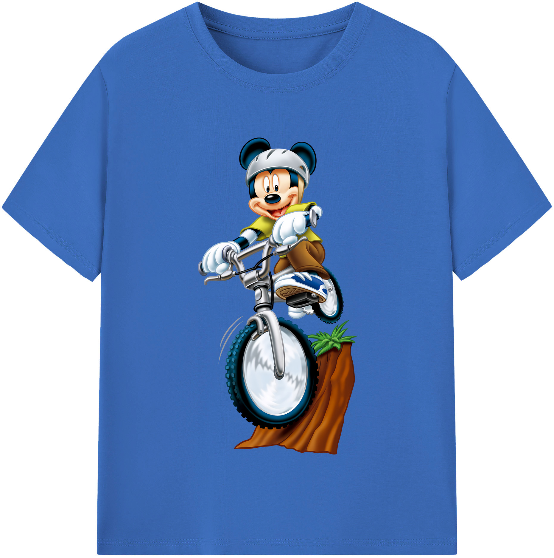 （画像用） ミッキーマウス Mickey Mouse 綿100％半袖Tシャツ（フロントプリント）