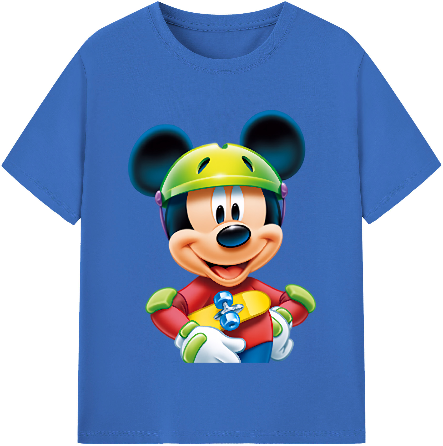 （画像用） ミッキーマウス Mickey Mouse 綿100％半袖Tシャツ（フロントプリント）