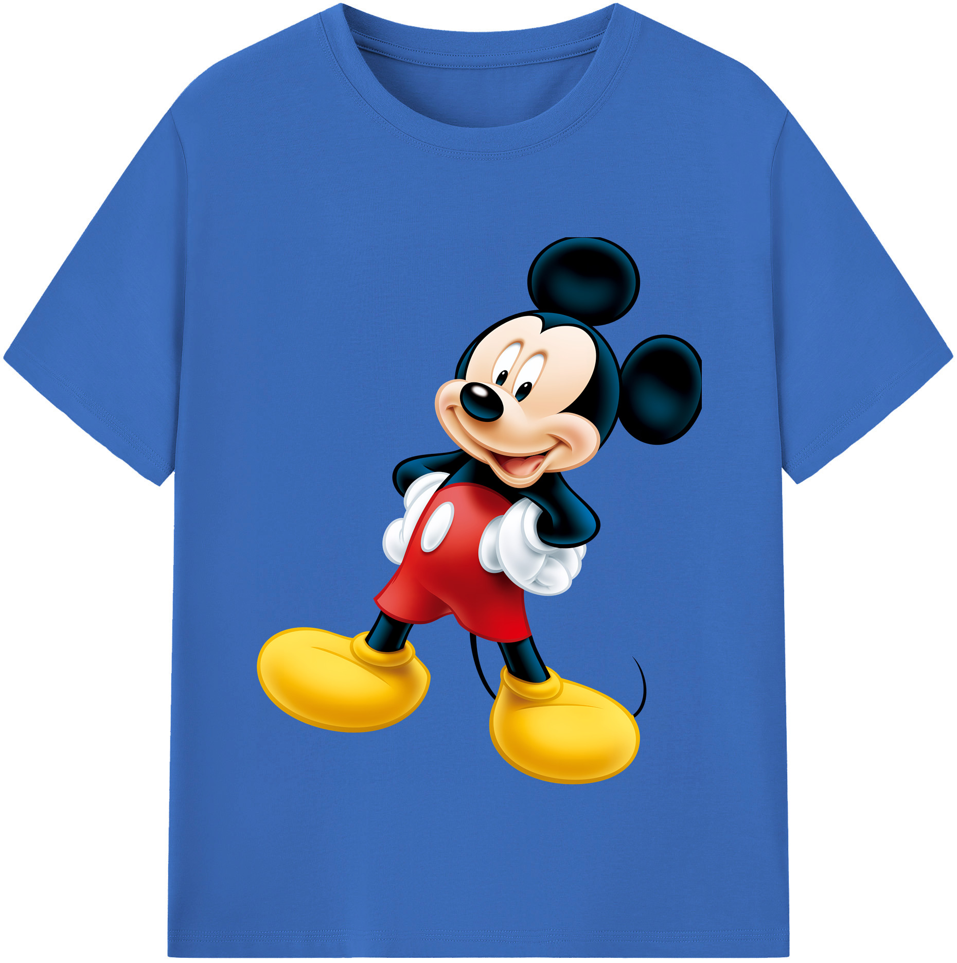 （画像用） ミッキーマウス Mickey Mouse 綿100％半袖Tシャツ（フロントプリント）