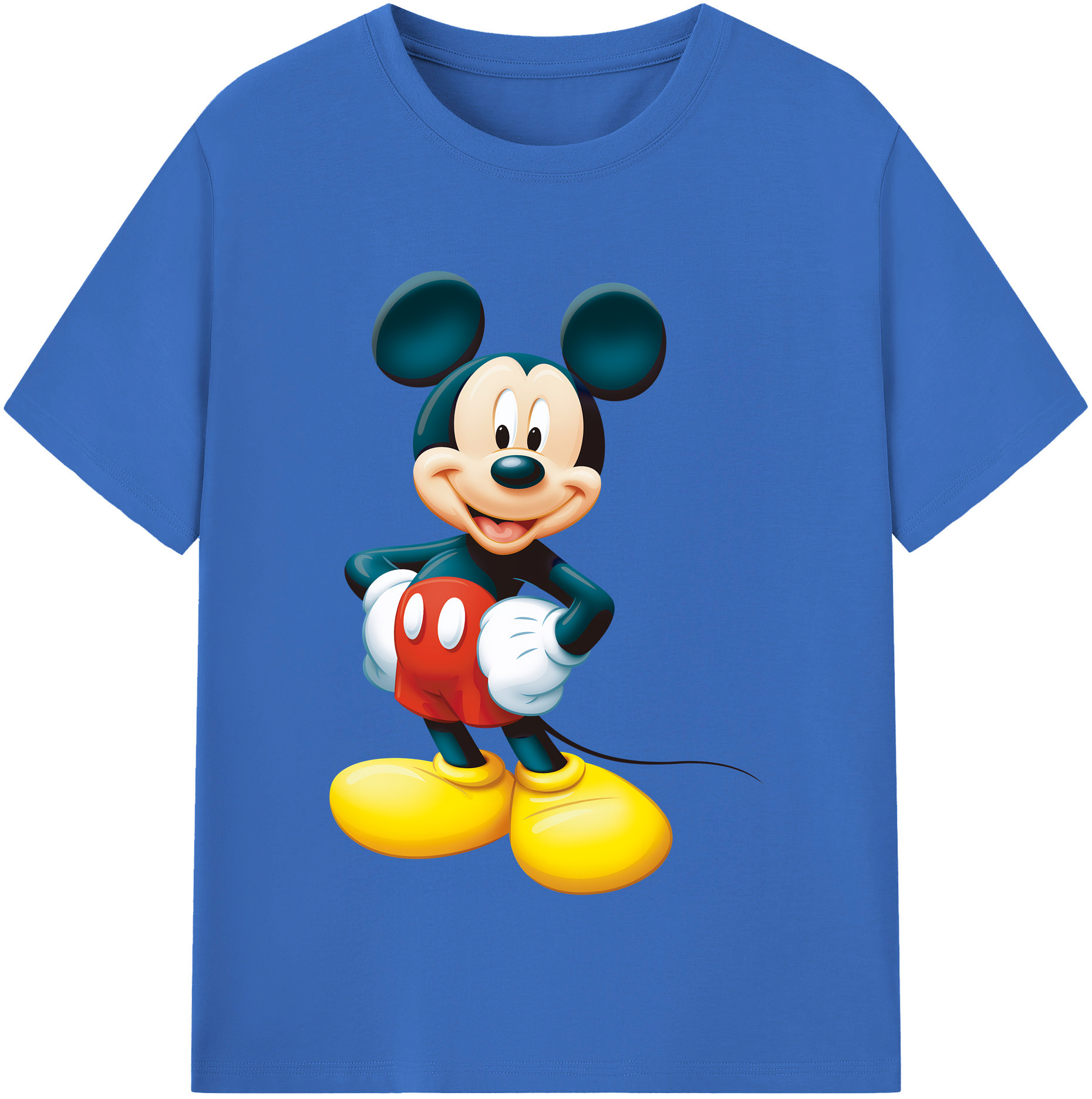 （画像用） ミッキーマウス Mickey Mouse 綿100％半袖Tシャツ（フロントプリント）