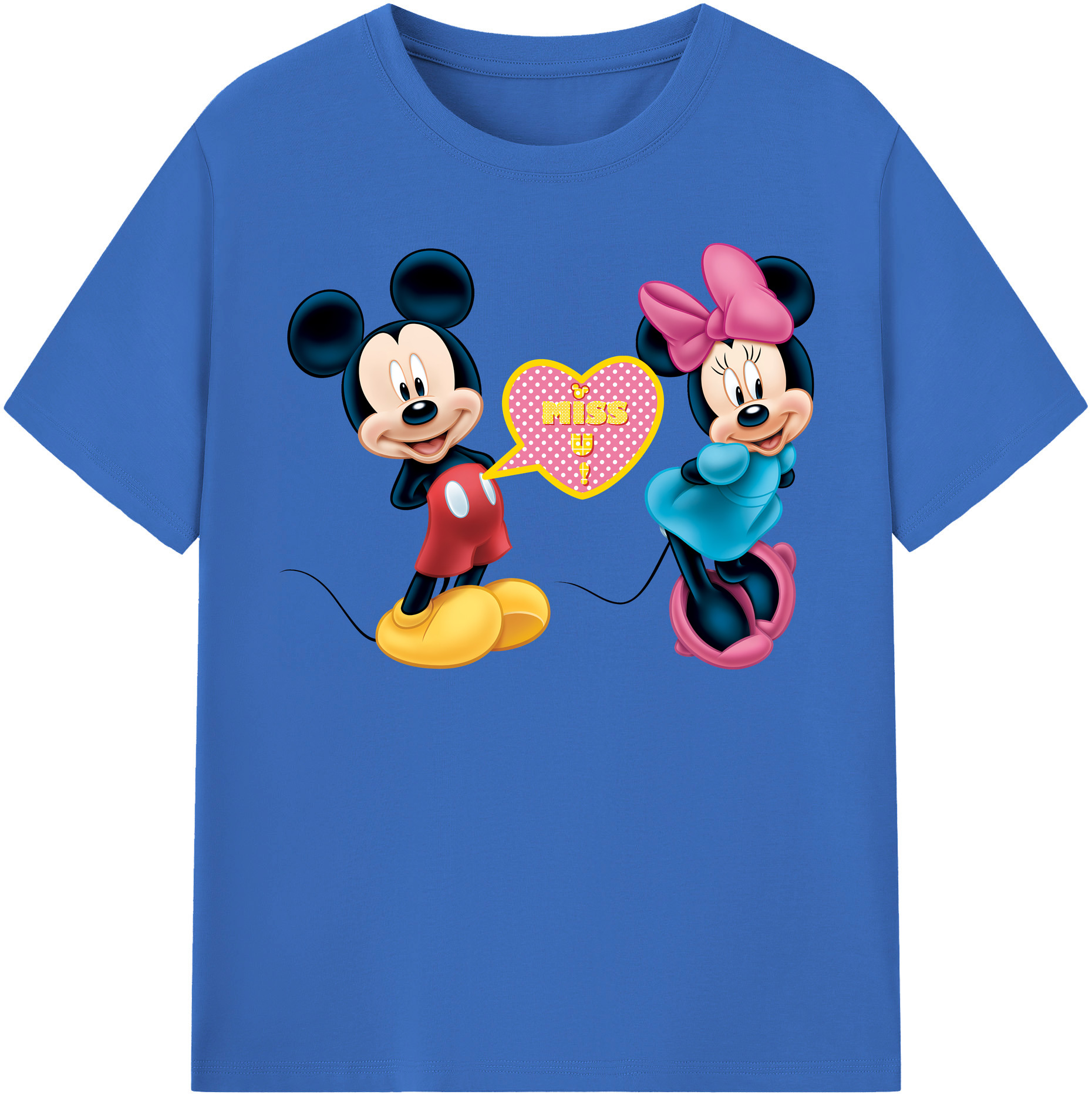 （画像用） ミッキーマウス Mickey Mouse 綿100％半袖Tシャツ（フロントプリント）