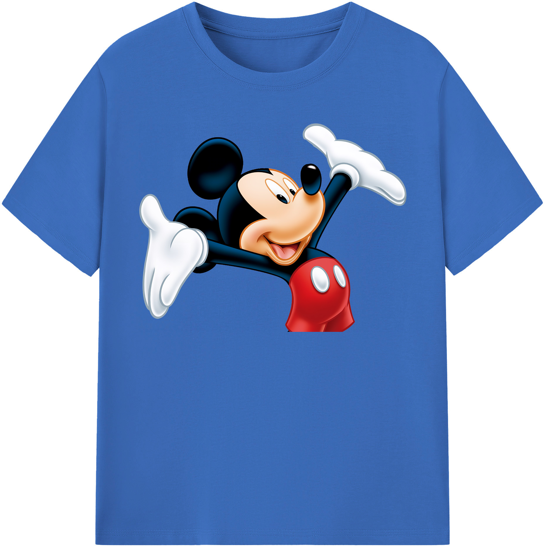 （画像用） ミッキーマウス Mickey Mouse 綿100％半袖Tシャツ（フロントプリント）