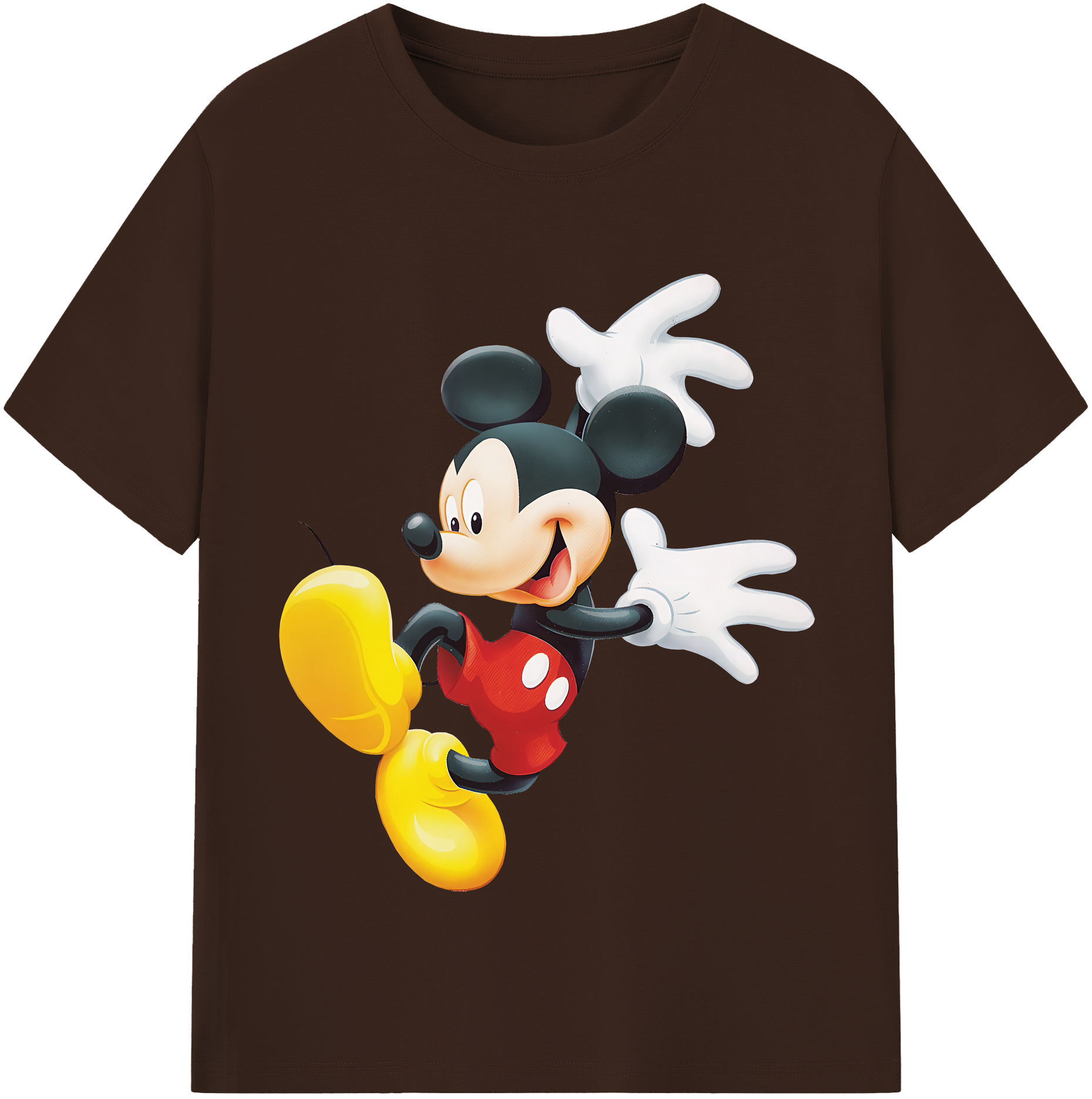 （画像用） ミッキーマウス Mickey Mouse 綿100％半袖Tシャツ（フロントプリント）