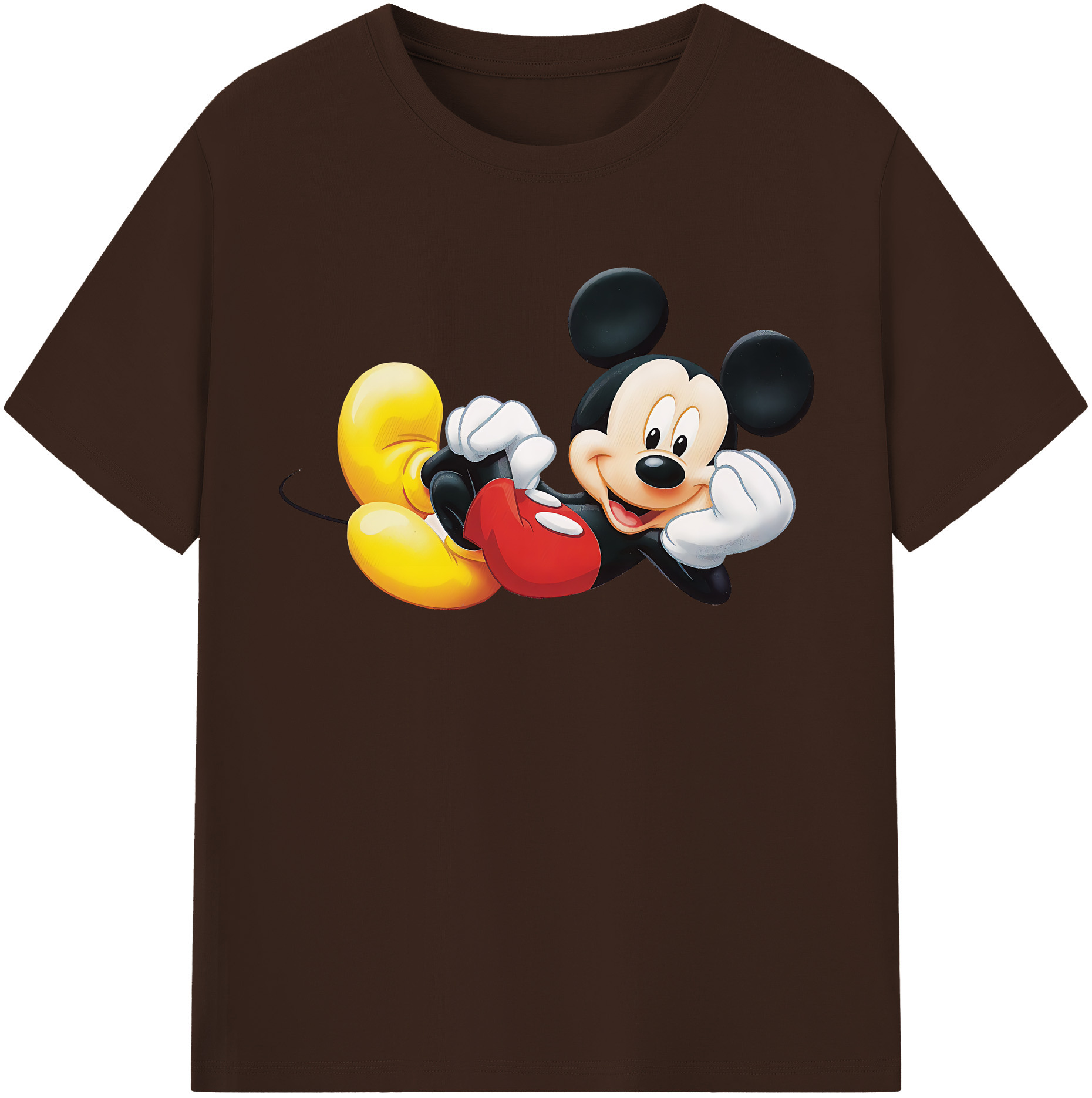 （画像用） ミッキーマウス Mickey Mouse 綿100％半袖Tシャツ（フロントプリント）