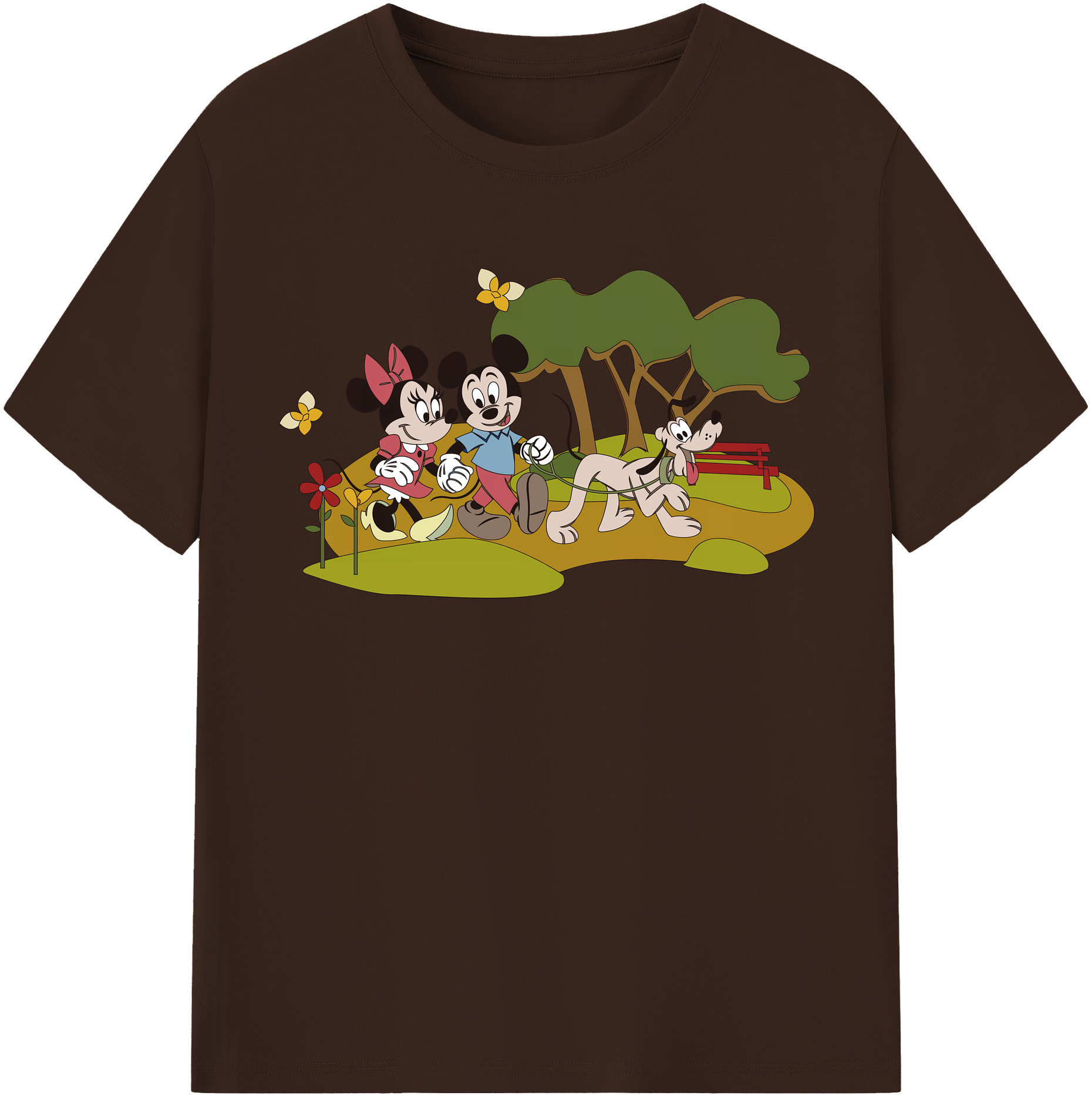 （画像用） ミッキーマウス Mickey Mouse 綿100％半袖Tシャツ（フロントプリント）