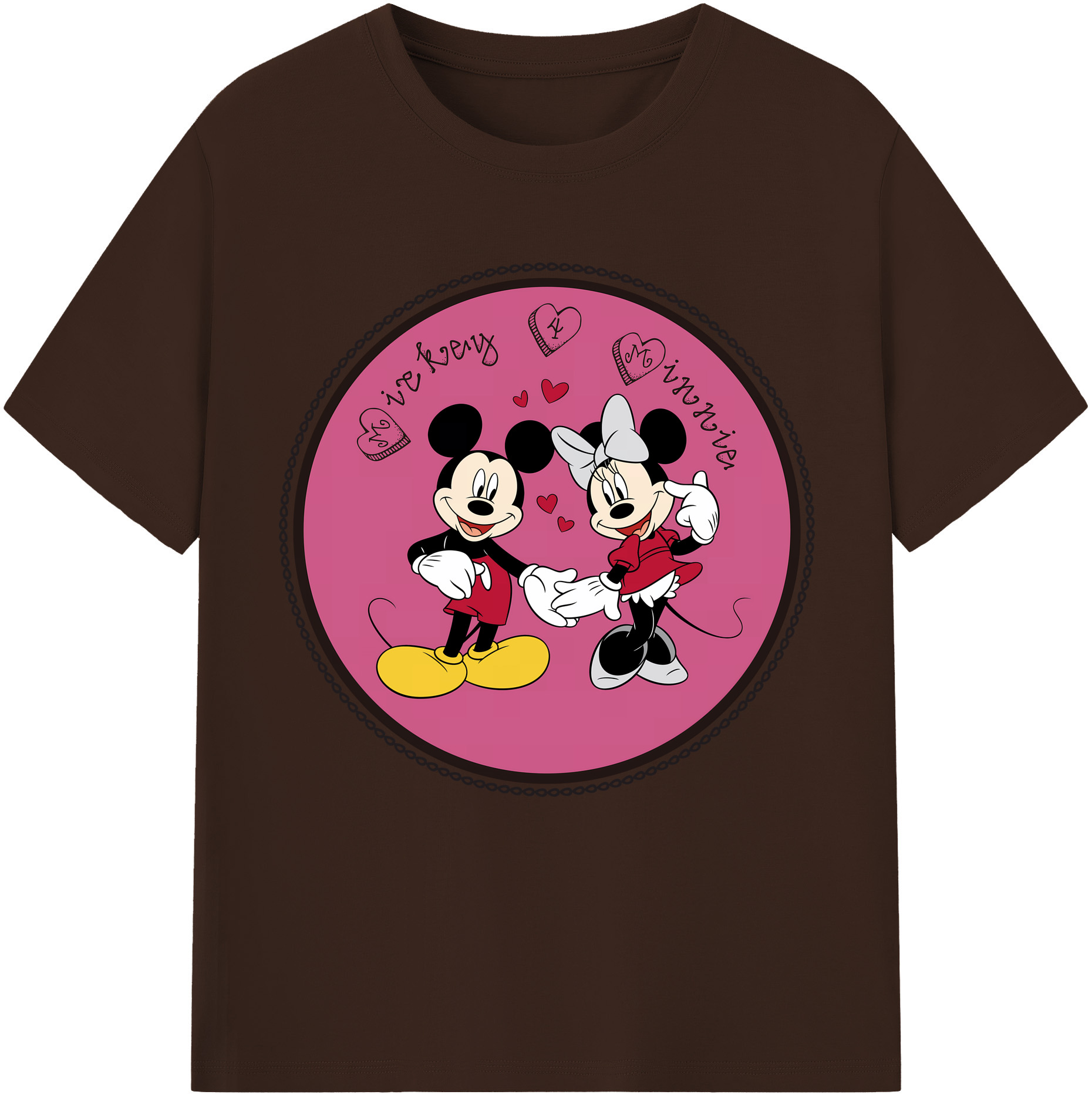 （画像用） ミッキーマウス Mickey Mouse 綿100％半袖Tシャツ（フロントプリント）