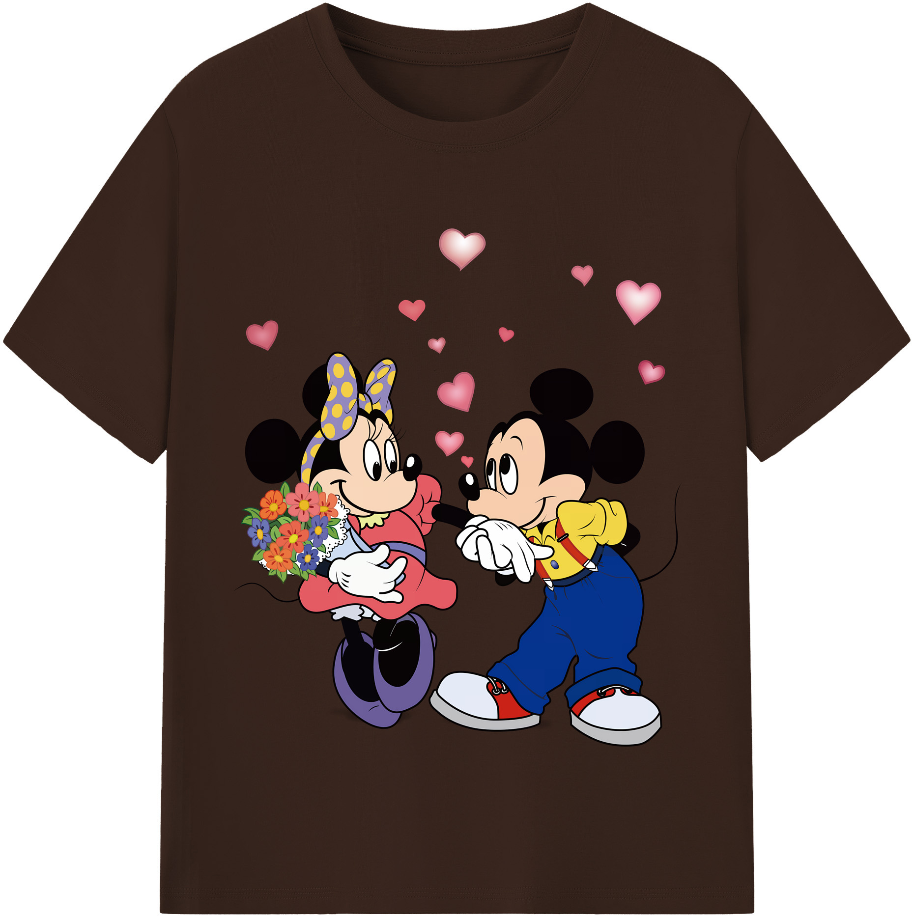 （画像用） ミッキーマウス Mickey Mouse 綿100％半袖Tシャツ（フロントプリント）