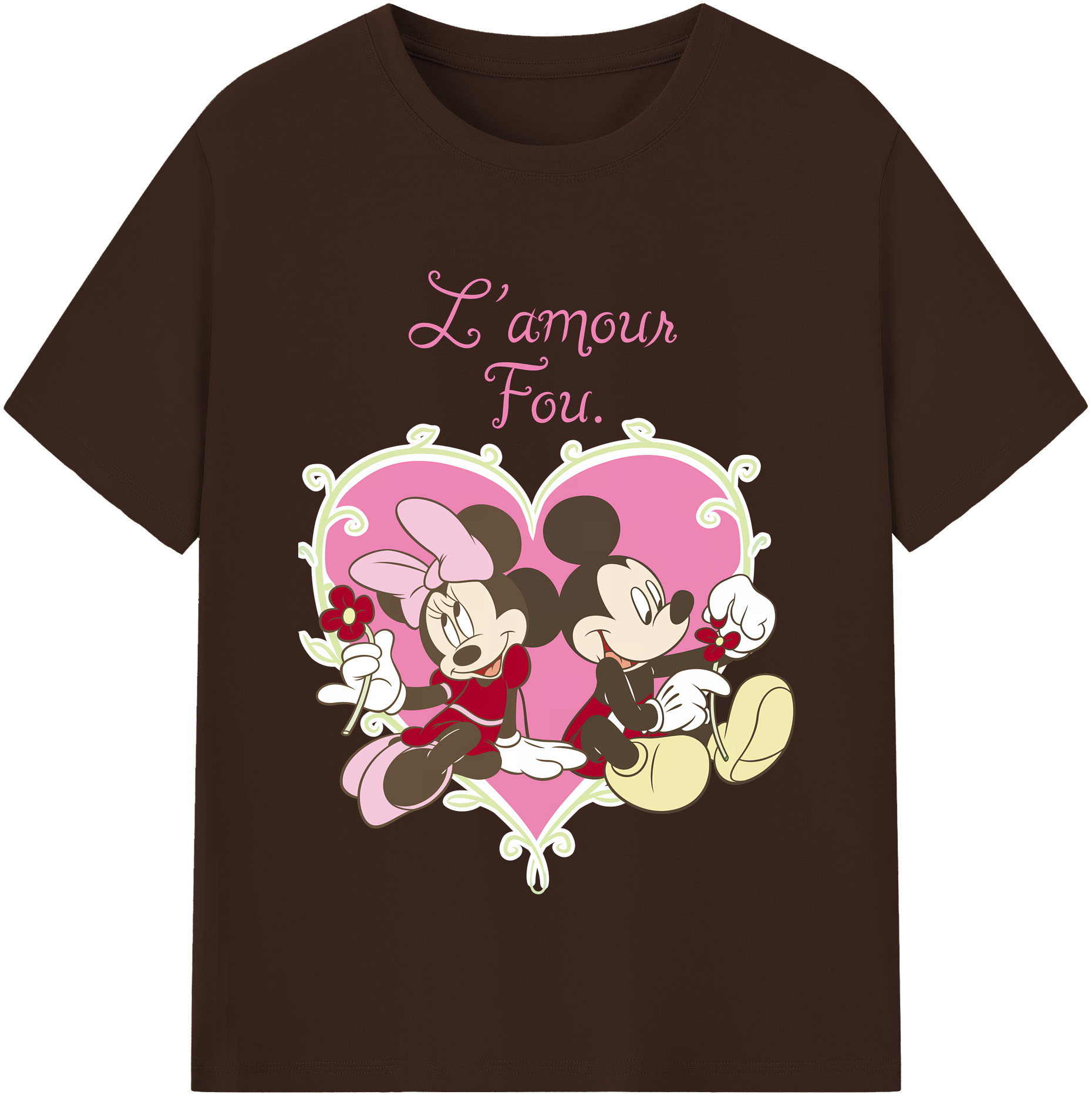 （画像用） ミッキーマウス Mickey Mouse 綿100％半袖Tシャツ（フロントプリント）