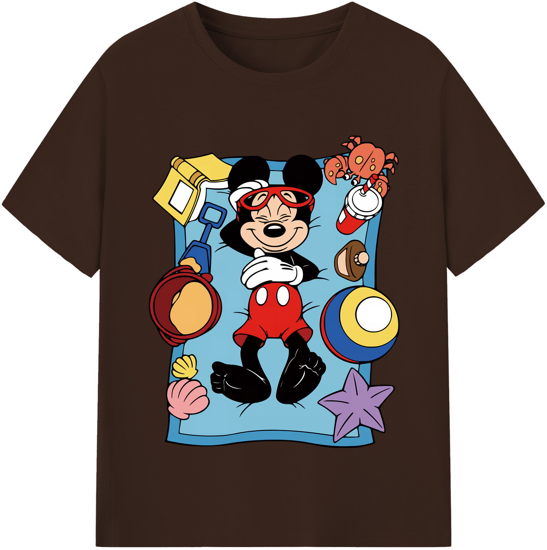 （画像用） ミッキーマウス Mickey Mouse 綿100％半袖Tシャツ（フロントプリント）