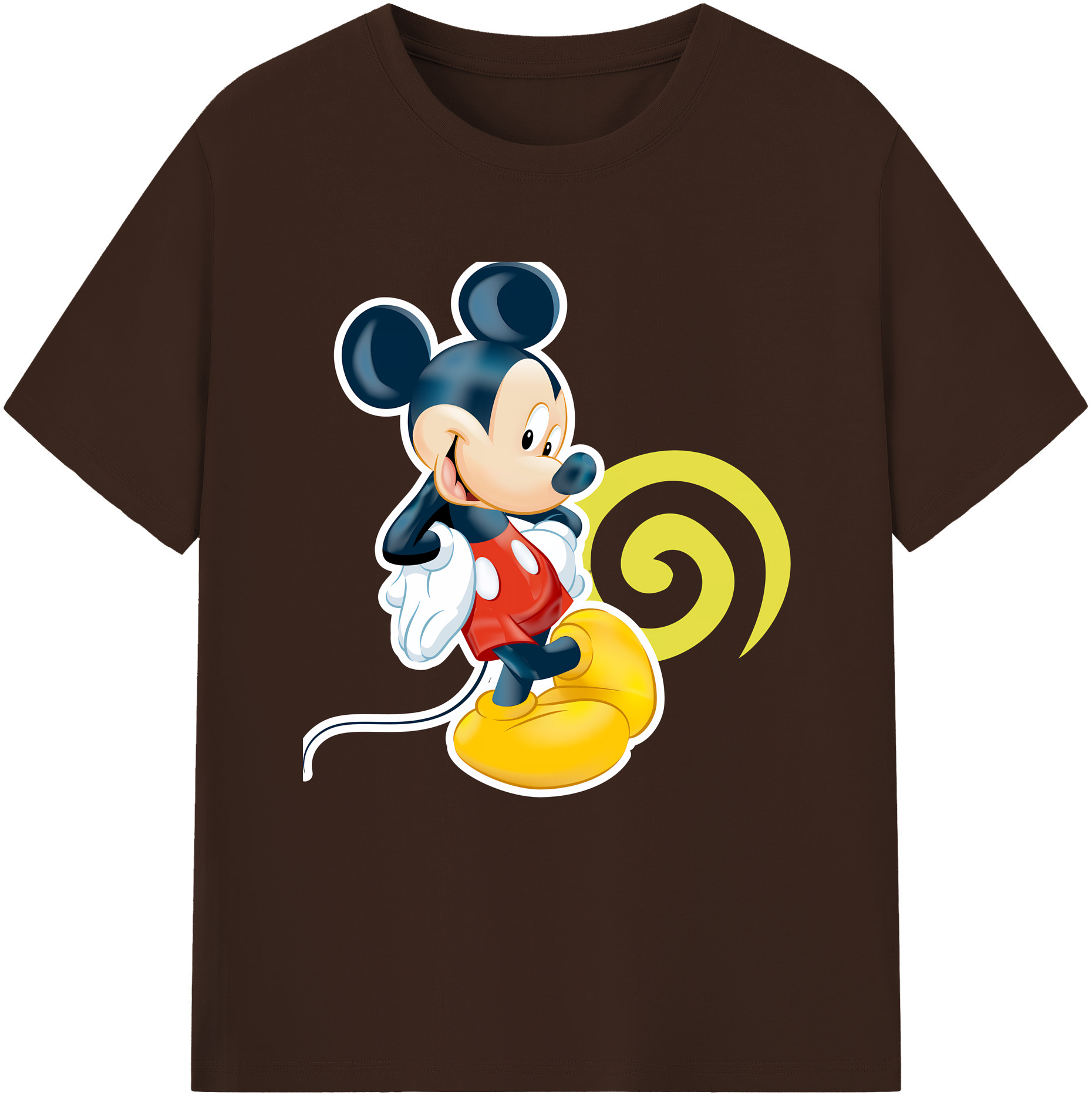 （画像用） ミッキーマウス Mickey Mouse 綿100％半袖Tシャツ（フロントプリント）