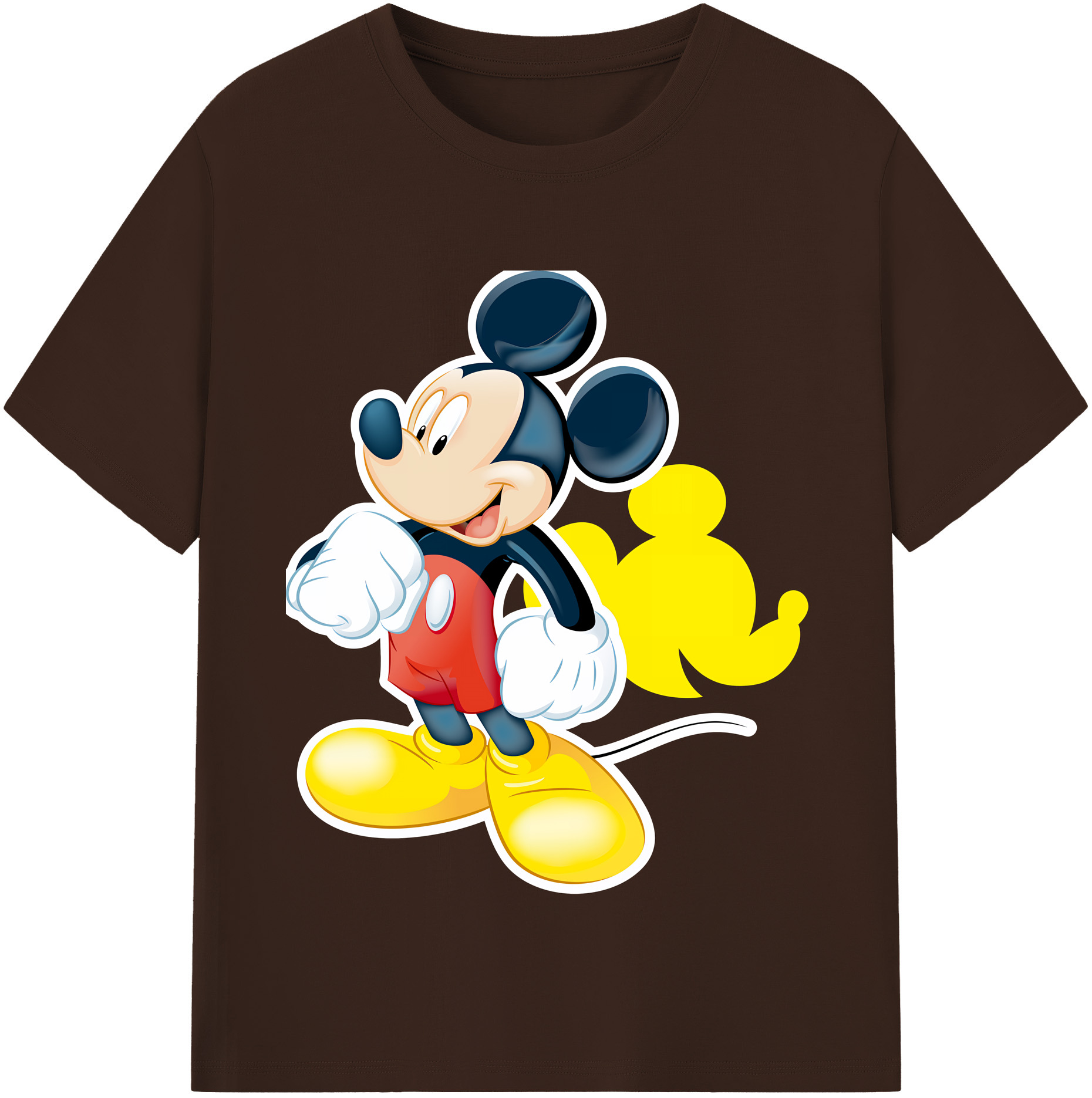 （画像用） ミッキーマウス Mickey Mouse 綿100％半袖Tシャツ（フロントプリント）