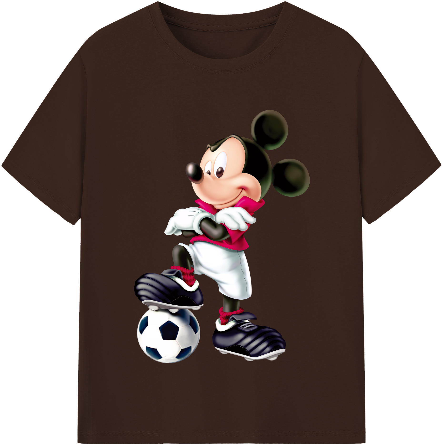 （画像用） ミッキーマウス Mickey Mouse 綿100％半袖Tシャツ（フロントプリント）