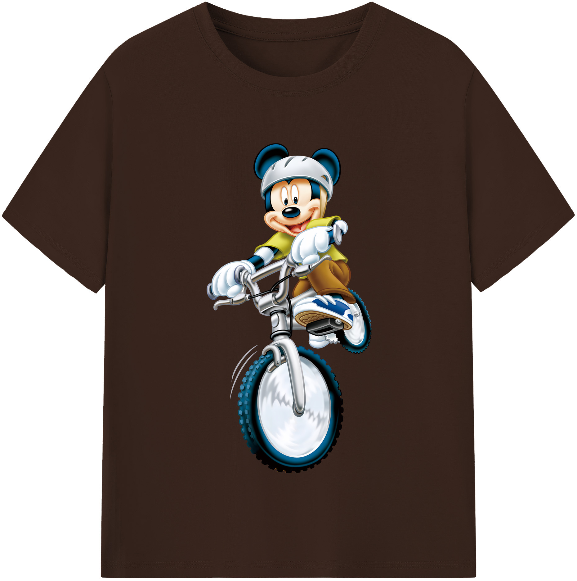 （画像用） ミッキーマウス Mickey Mouse 綿100％半袖Tシャツ（フロントプリント）