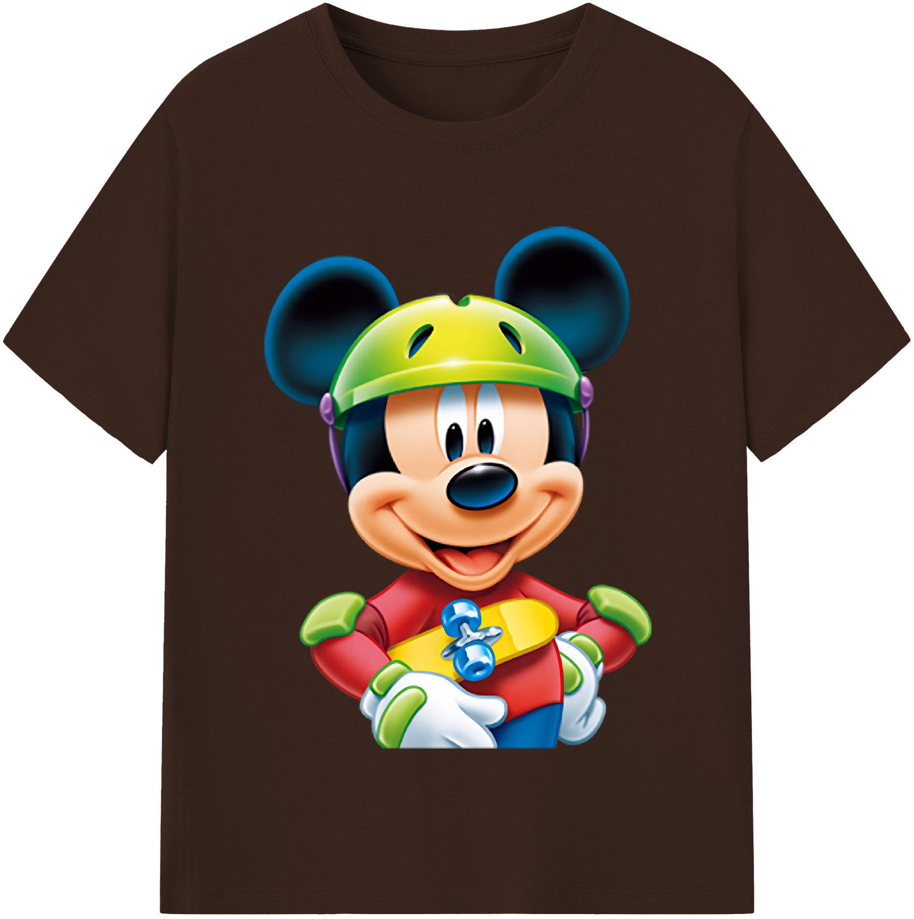 （画像用） ミッキーマウス Mickey Mouse 綿100％半袖Tシャツ（フロントプリント）