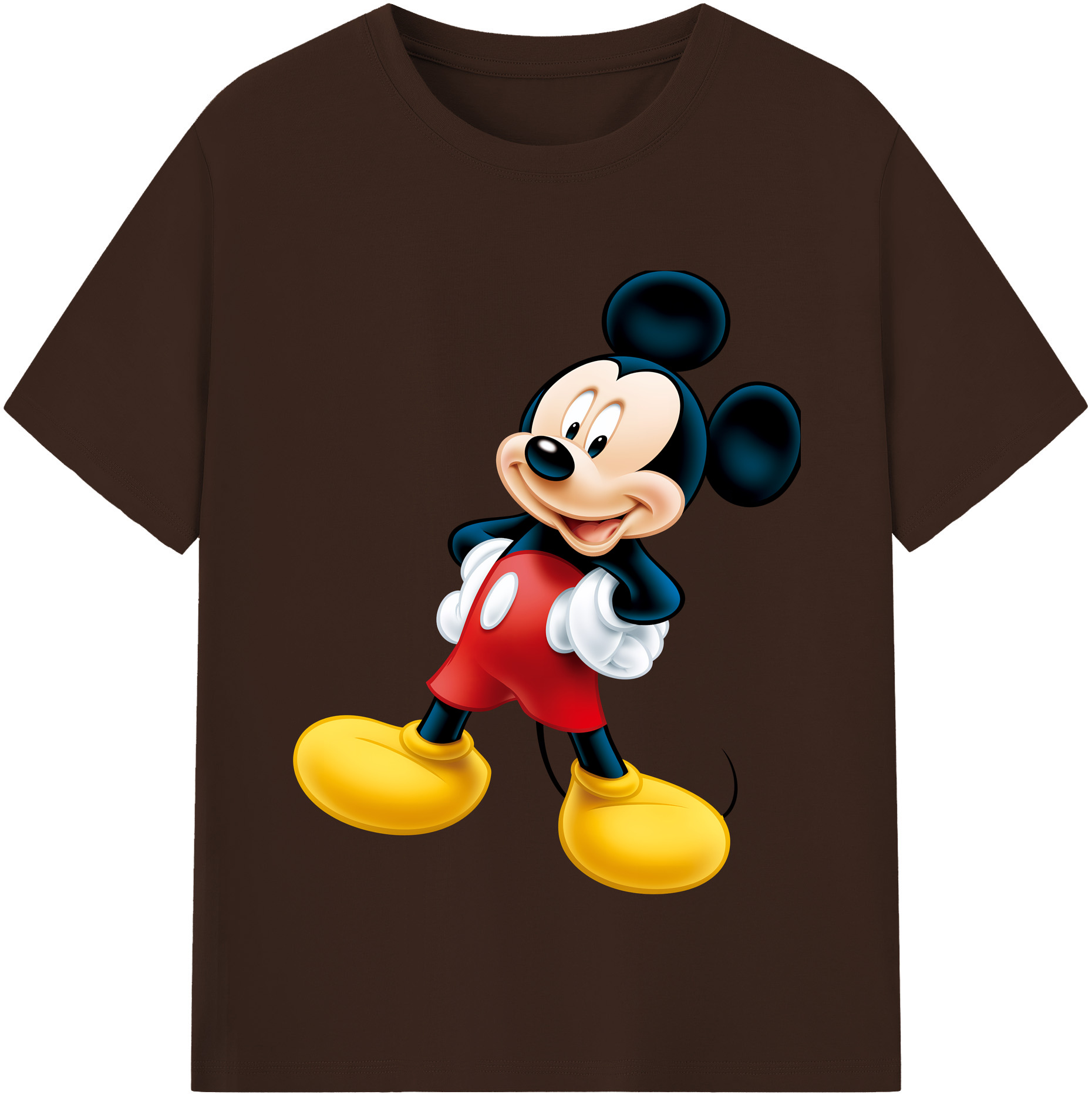 （画像用） ミッキーマウス Mickey Mouse 綿100％半袖Tシャツ（フロントプリント）