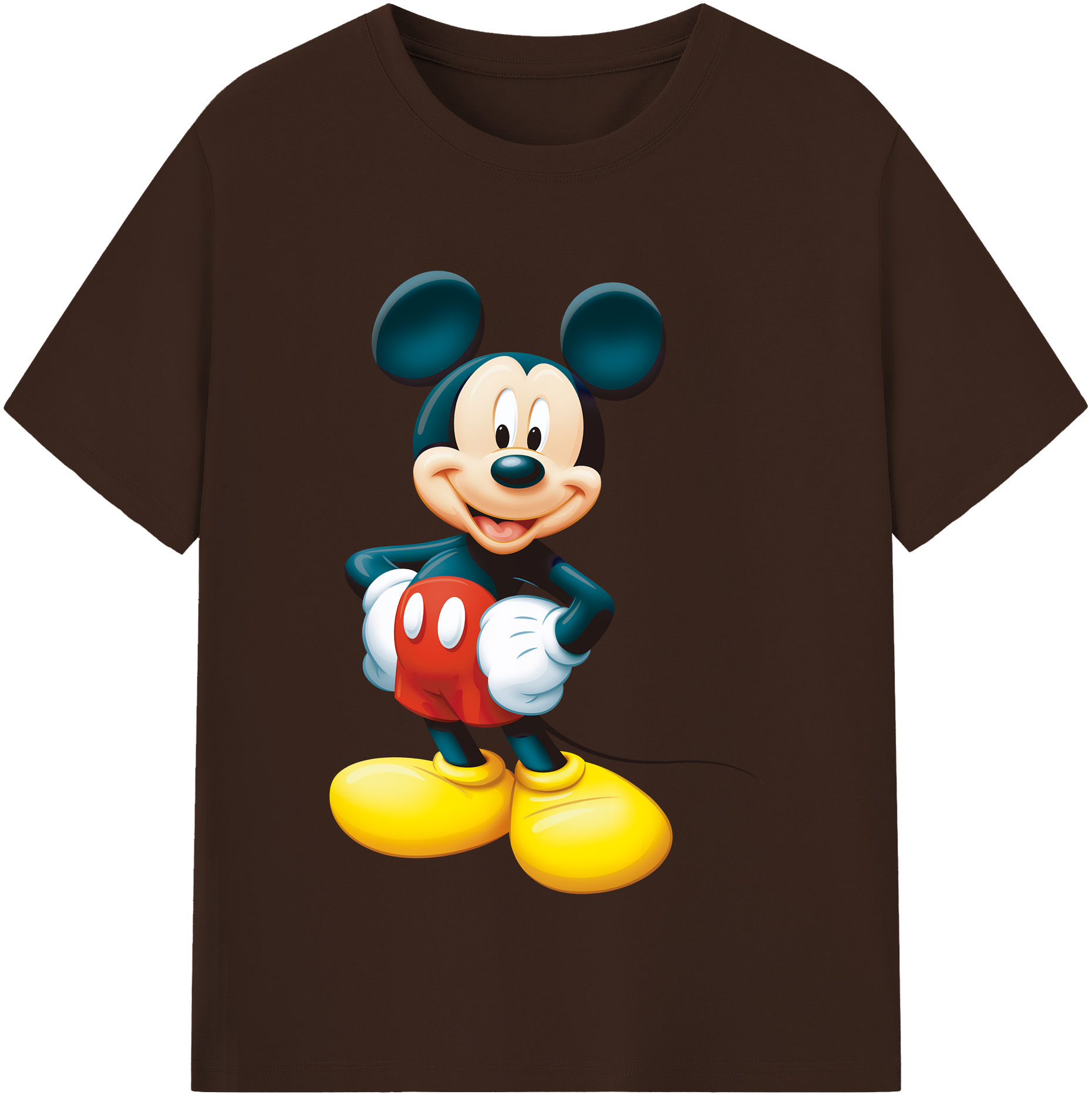 （画像用） ミッキーマウス Mickey Mouse 綿100％半袖Tシャツ（フロントプリント）