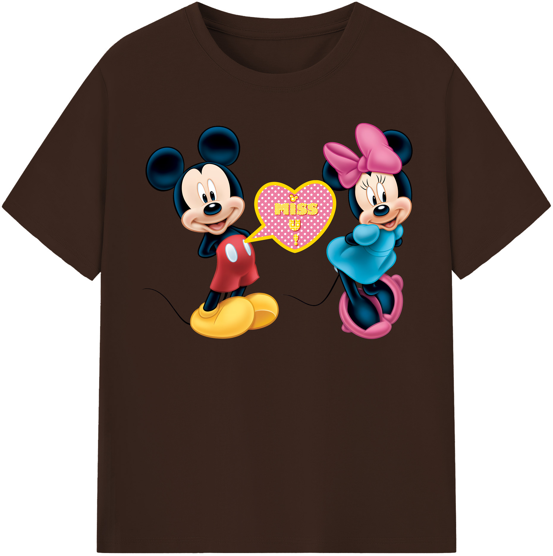 （画像用） ミッキーマウス Mickey Mouse 綿100％半袖Tシャツ（フロントプリント）