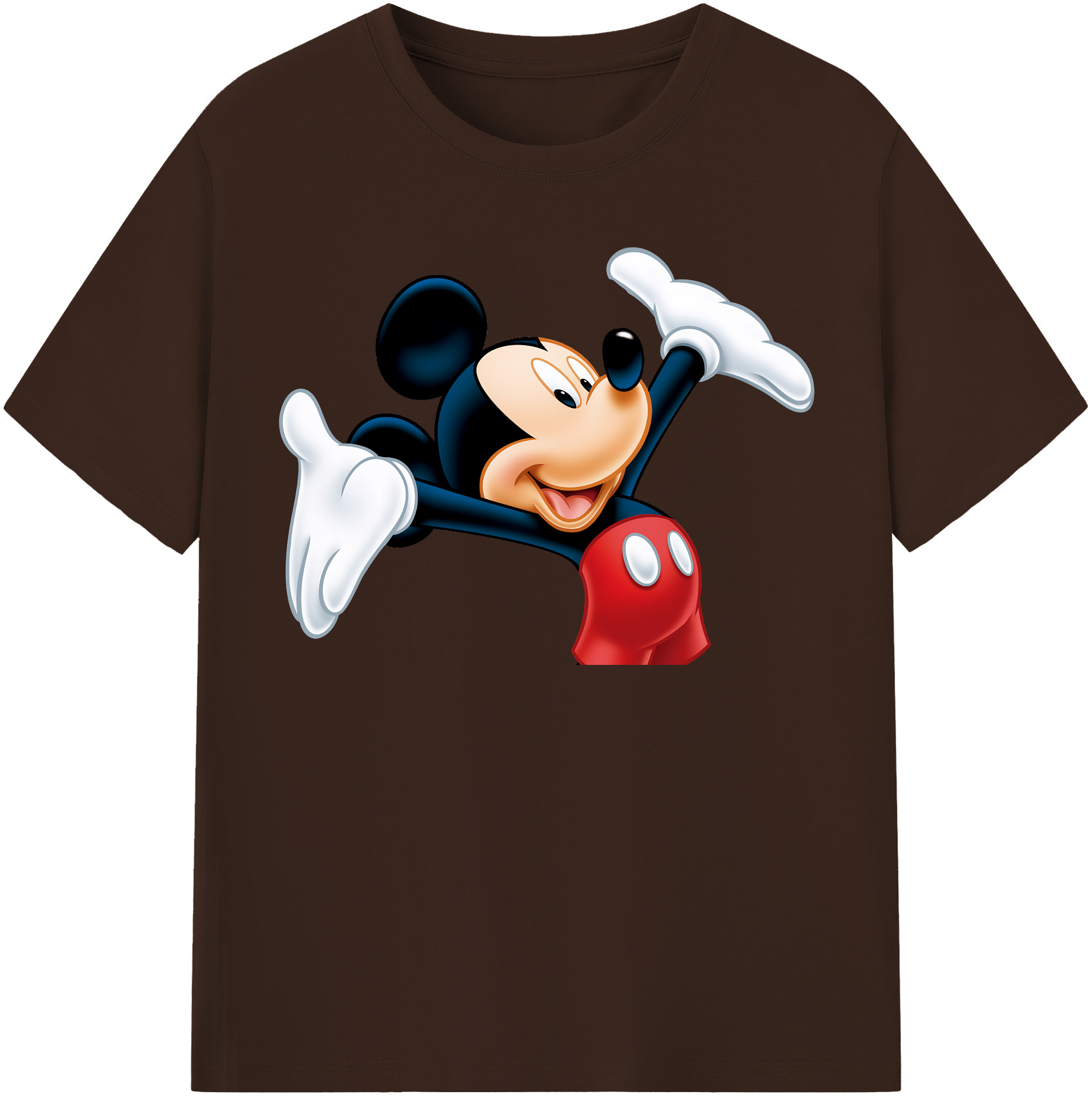 （画像用） ミッキーマウス Mickey Mouse 綿100％半袖Tシャツ（フロントプリント）