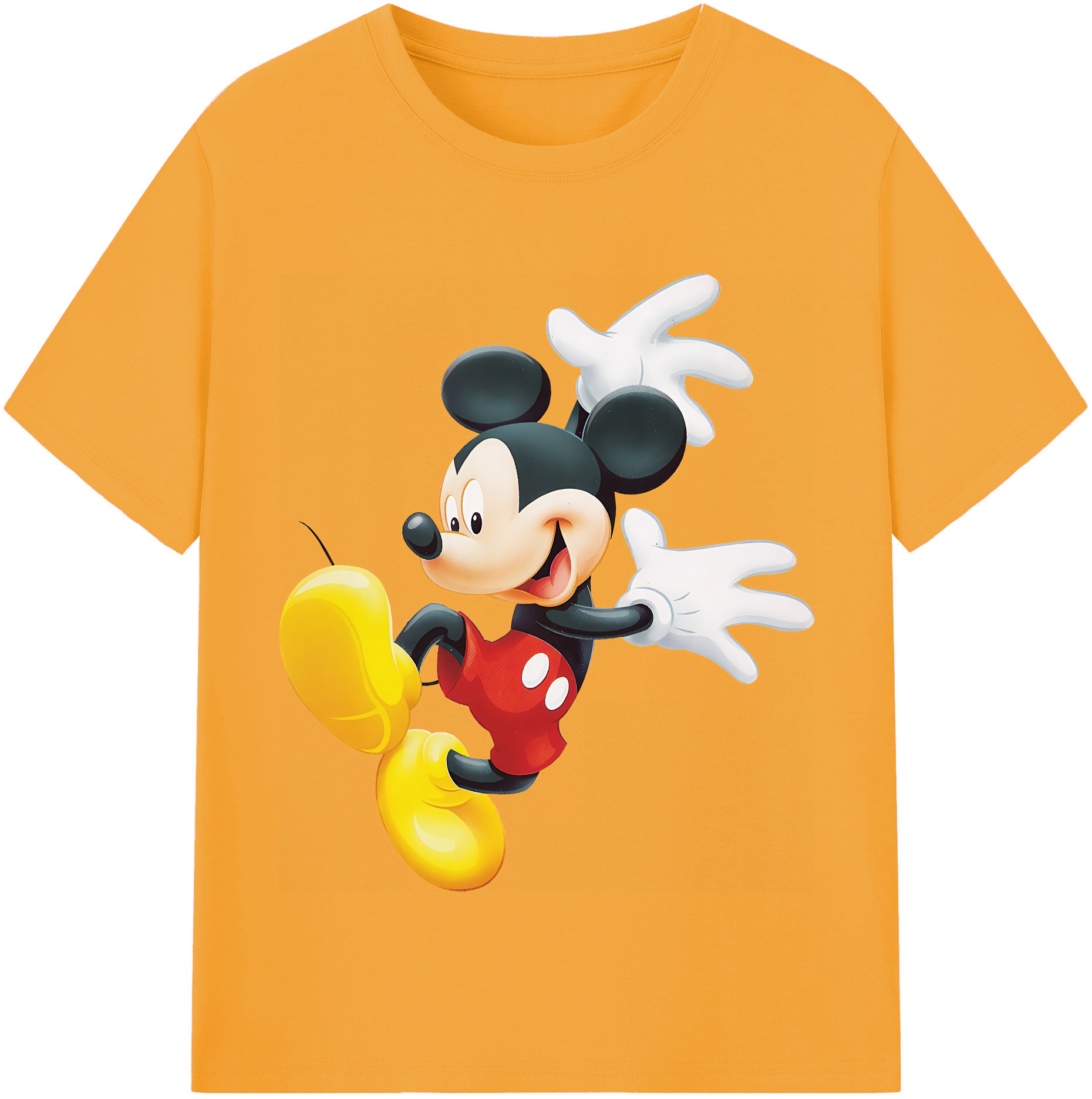 （画像用） ミッキーマウス Mickey Mouse 綿100％半袖Tシャツ（フロントプリント）