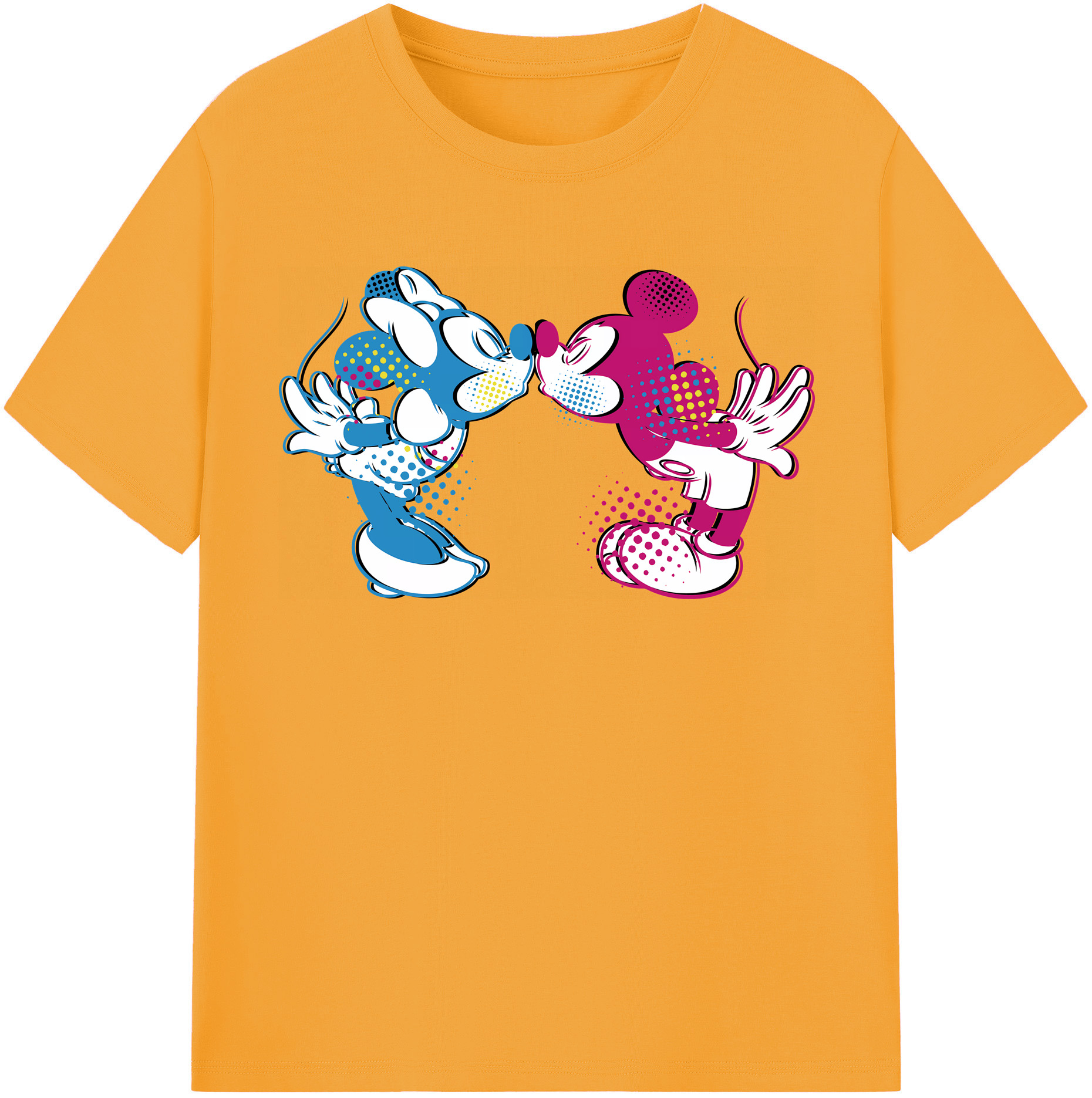 （画像用） ミッキーマウス Mickey Mouse 綿100％半袖Tシャツ（フロントプリント）