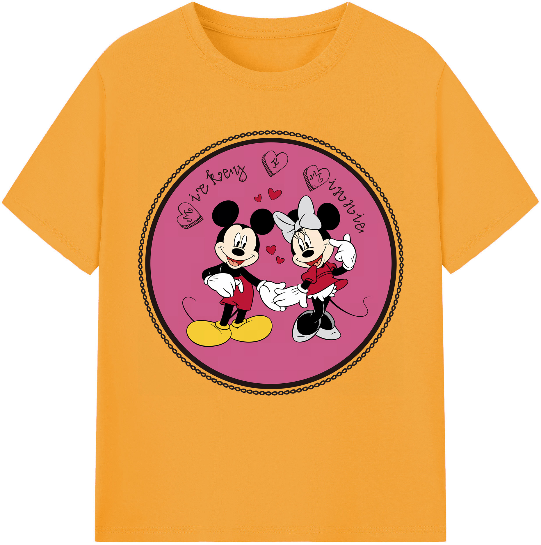 （画像用） ミッキーマウス Mickey Mouse 綿100％半袖Tシャツ（フロントプリント）