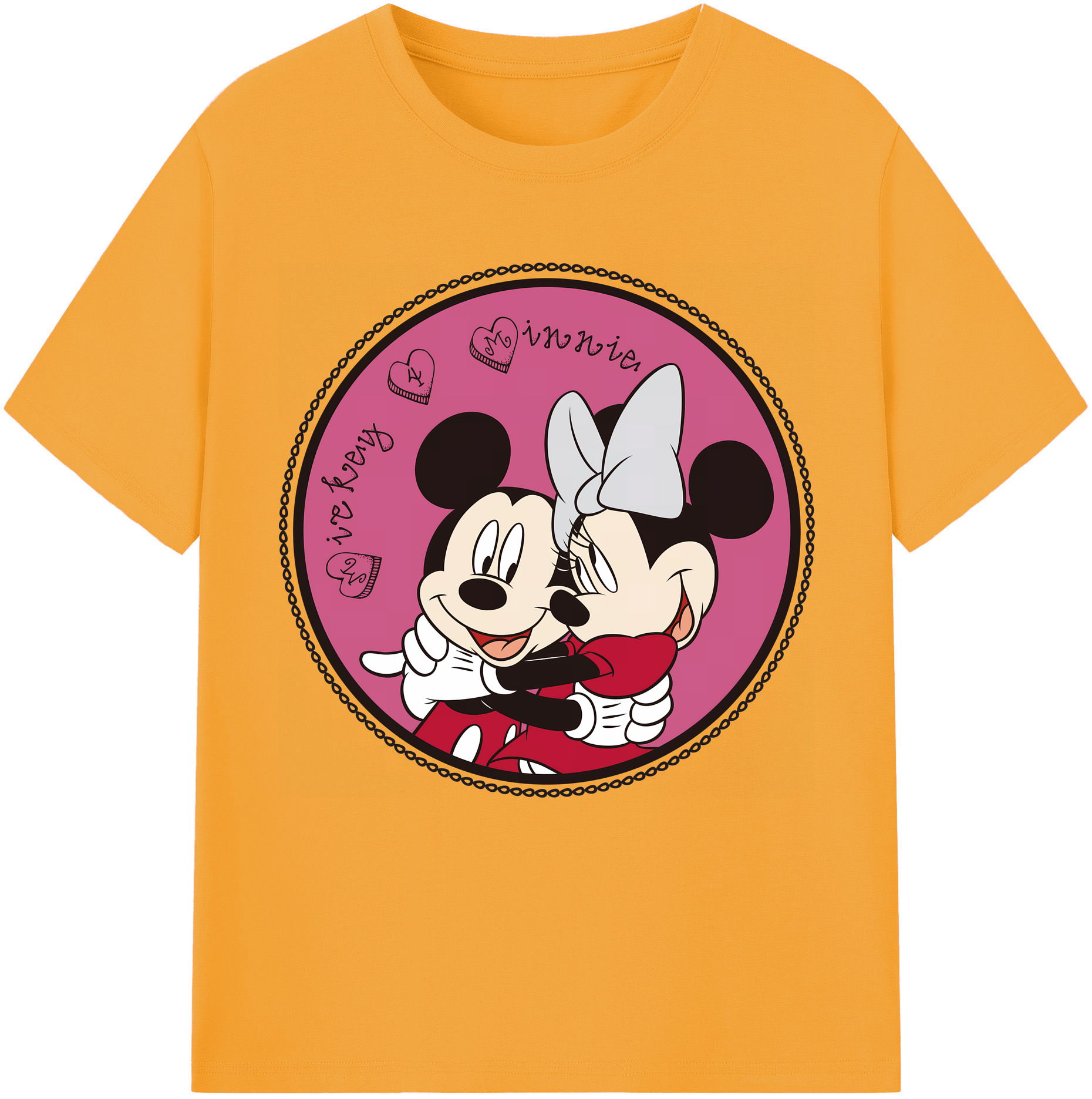 （画像用） ミッキーマウス Mickey Mouse 綿100％半袖Tシャツ（フロントプリント）