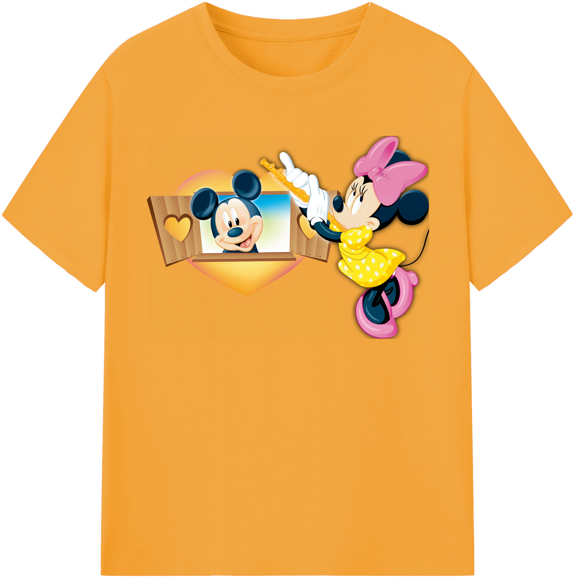 （画像用） ミッキーマウス Mickey Mouse 綿100％半袖Tシャツ（フロントプリント）