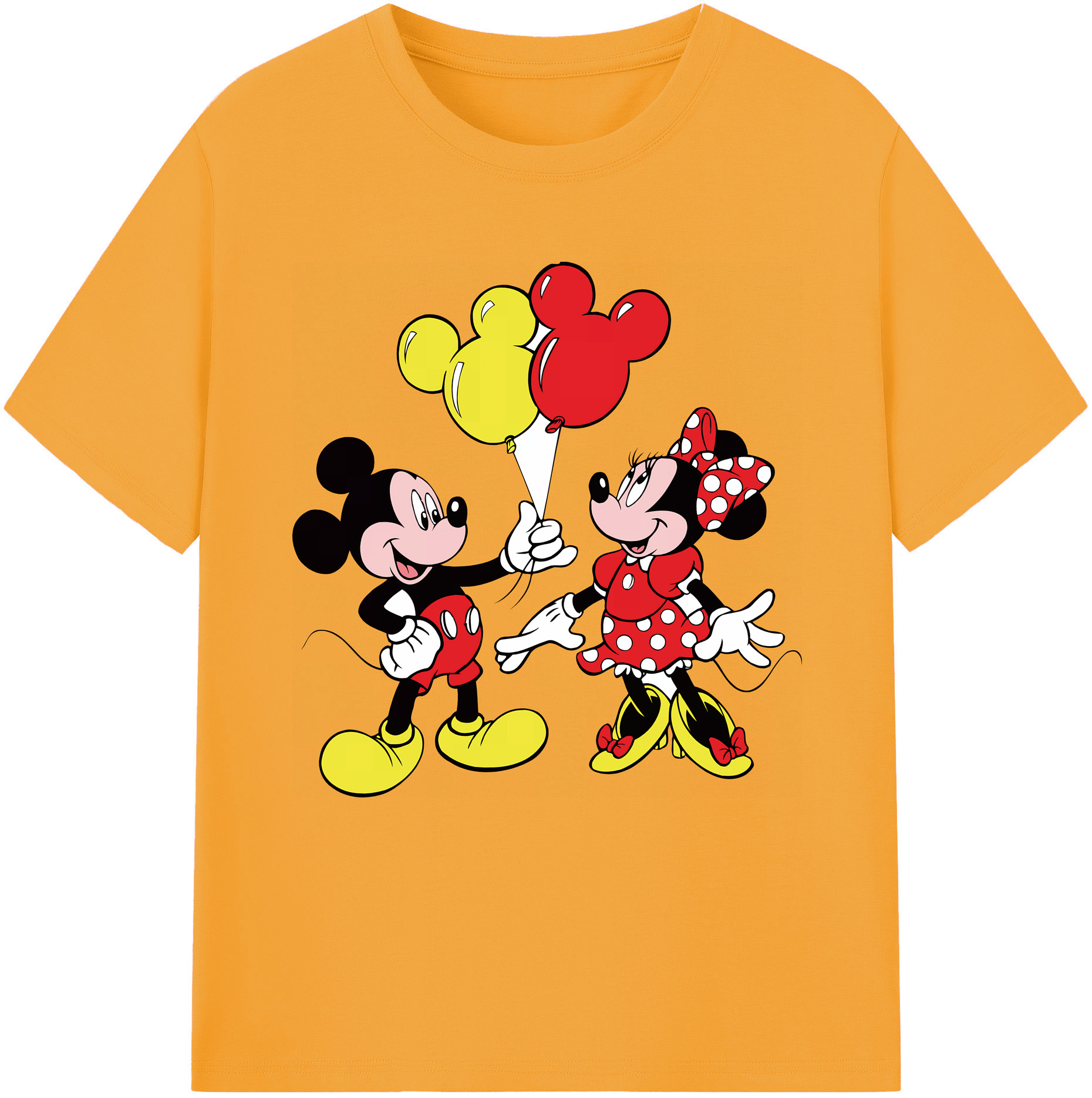 （画像用） ミッキーマウス Mickey Mouse 綿100％半袖Tシャツ（フロントプリント）