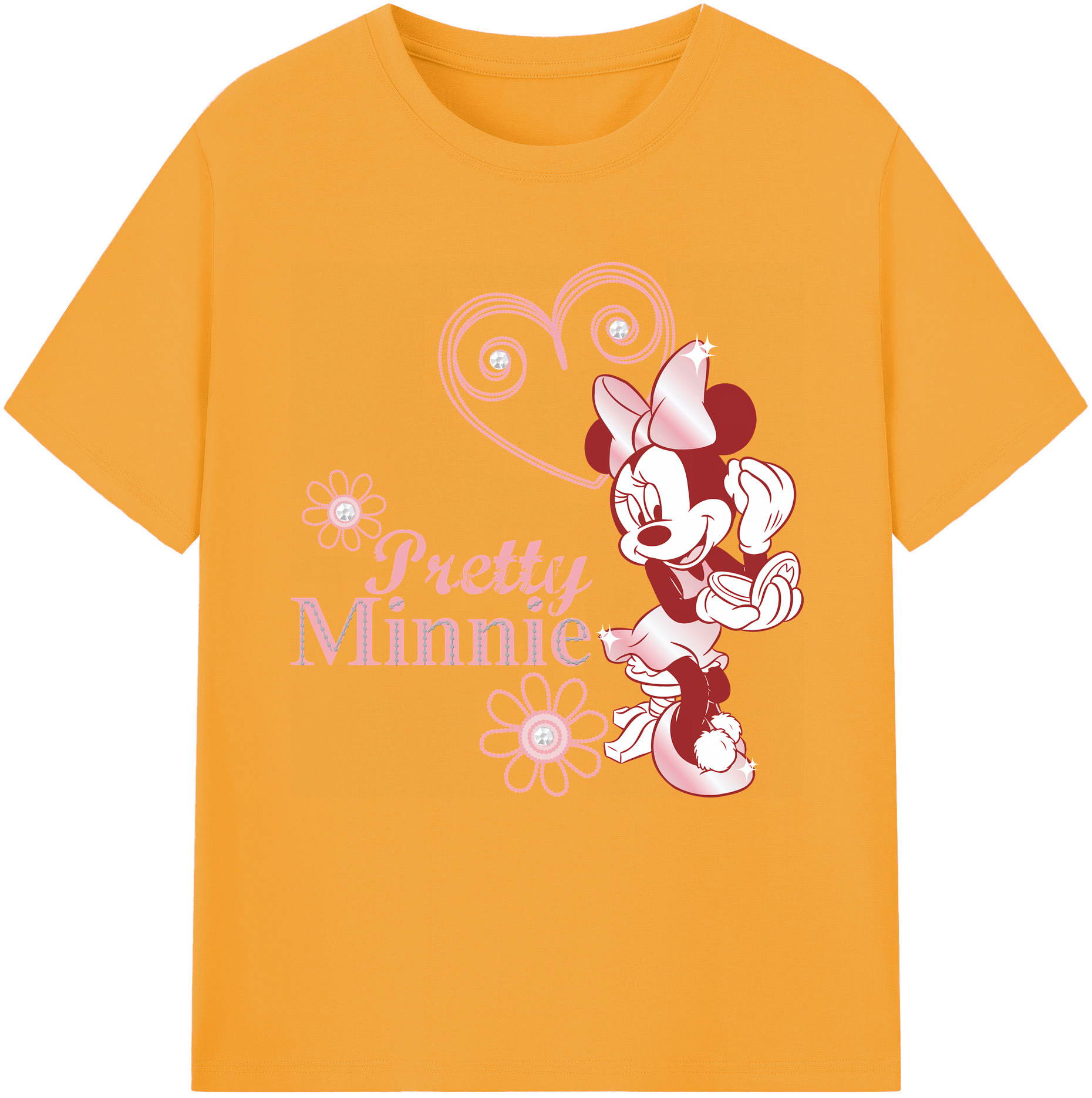 （画像用） ミッキーマウス Mickey Mouse 綿100％半袖Tシャツ（フロントプリント）