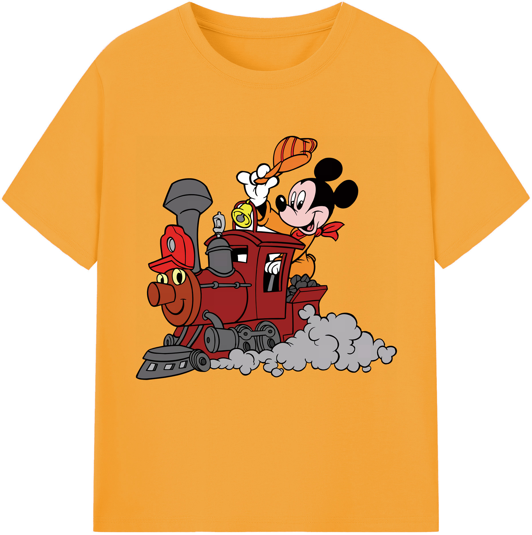 （画像用） ミッキーマウス Mickey Mouse 綿100％半袖Tシャツ（フロントプリント）