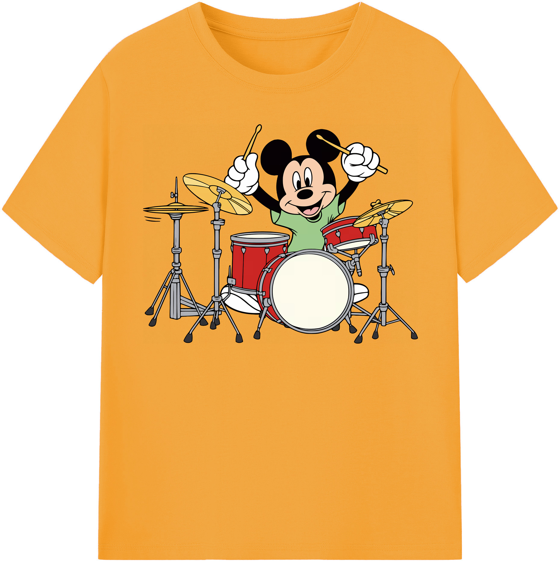 （画像用） ミッキーマウス Mickey Mouse 綿100％半袖Tシャツ（フロントプリント）