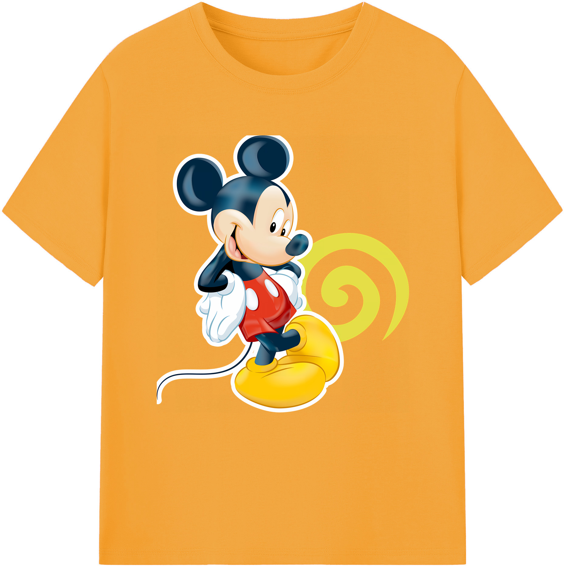（画像用） ミッキーマウス Mickey Mouse 綿100％半袖Tシャツ（フロントプリント）