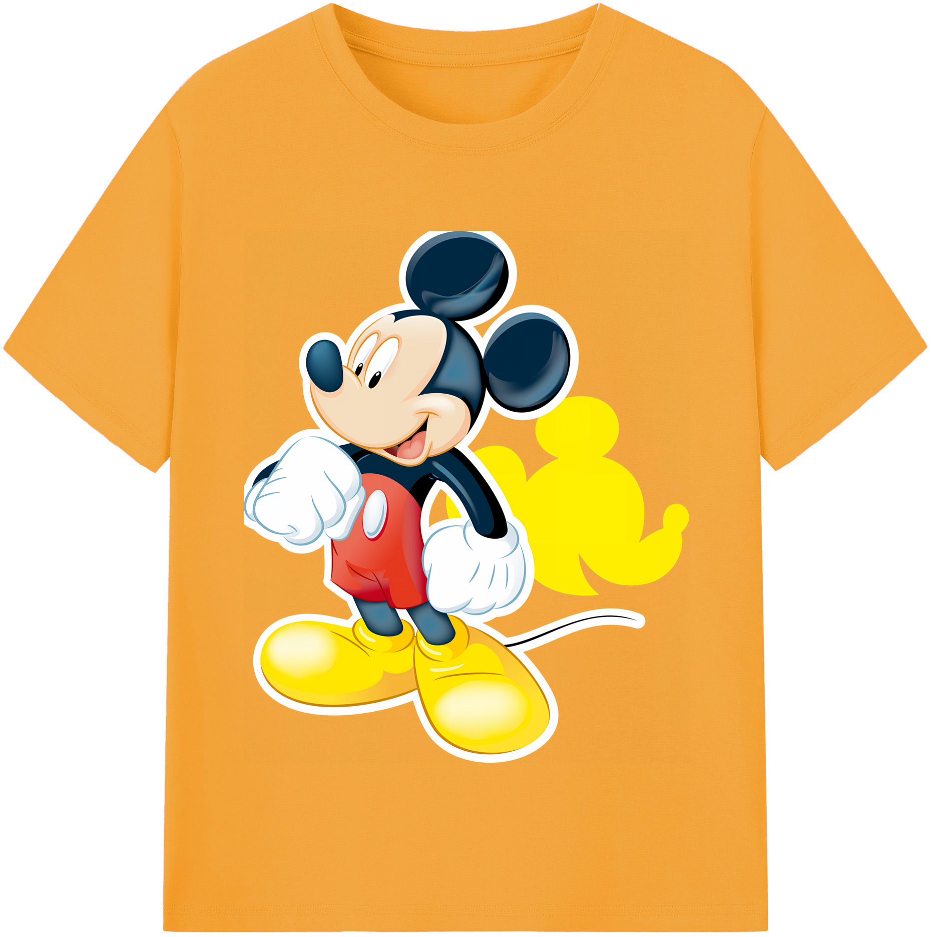 （画像用） ミッキーマウス Mickey Mouse 綿100％半袖Tシャツ（フロントプリント）