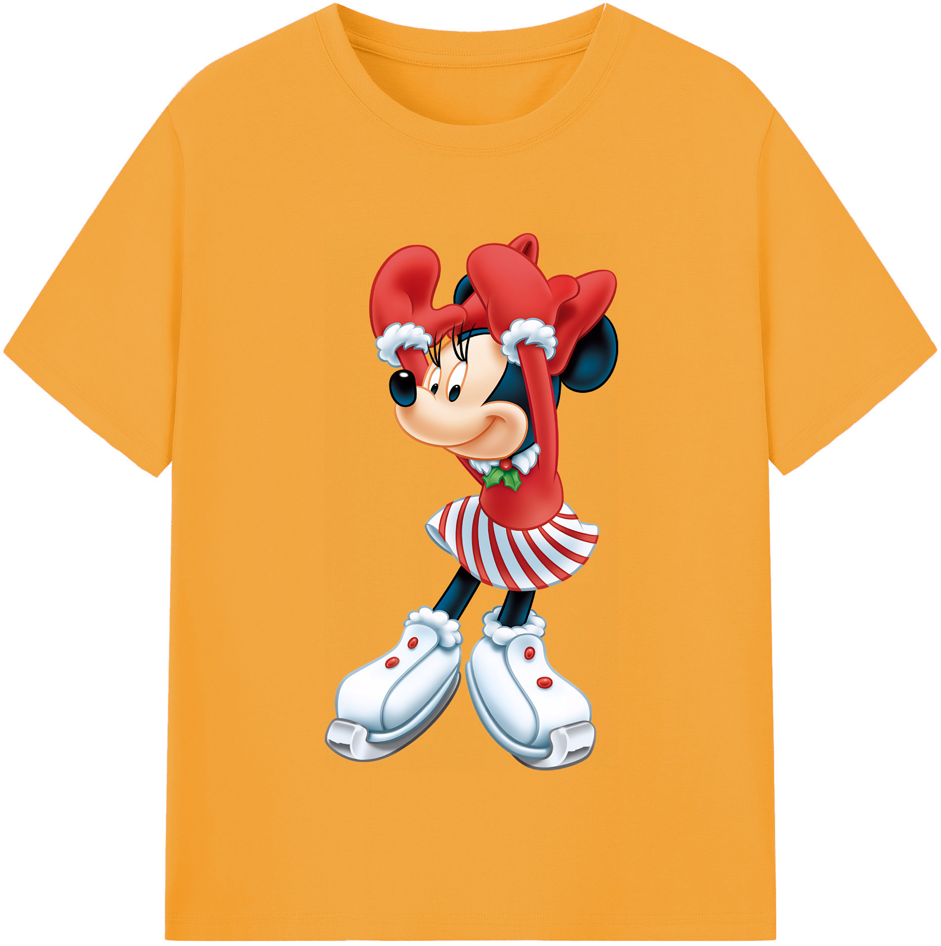 （画像用） ミッキーマウス Mickey Mouse 綿100％半袖Tシャツ（フロントプリント）