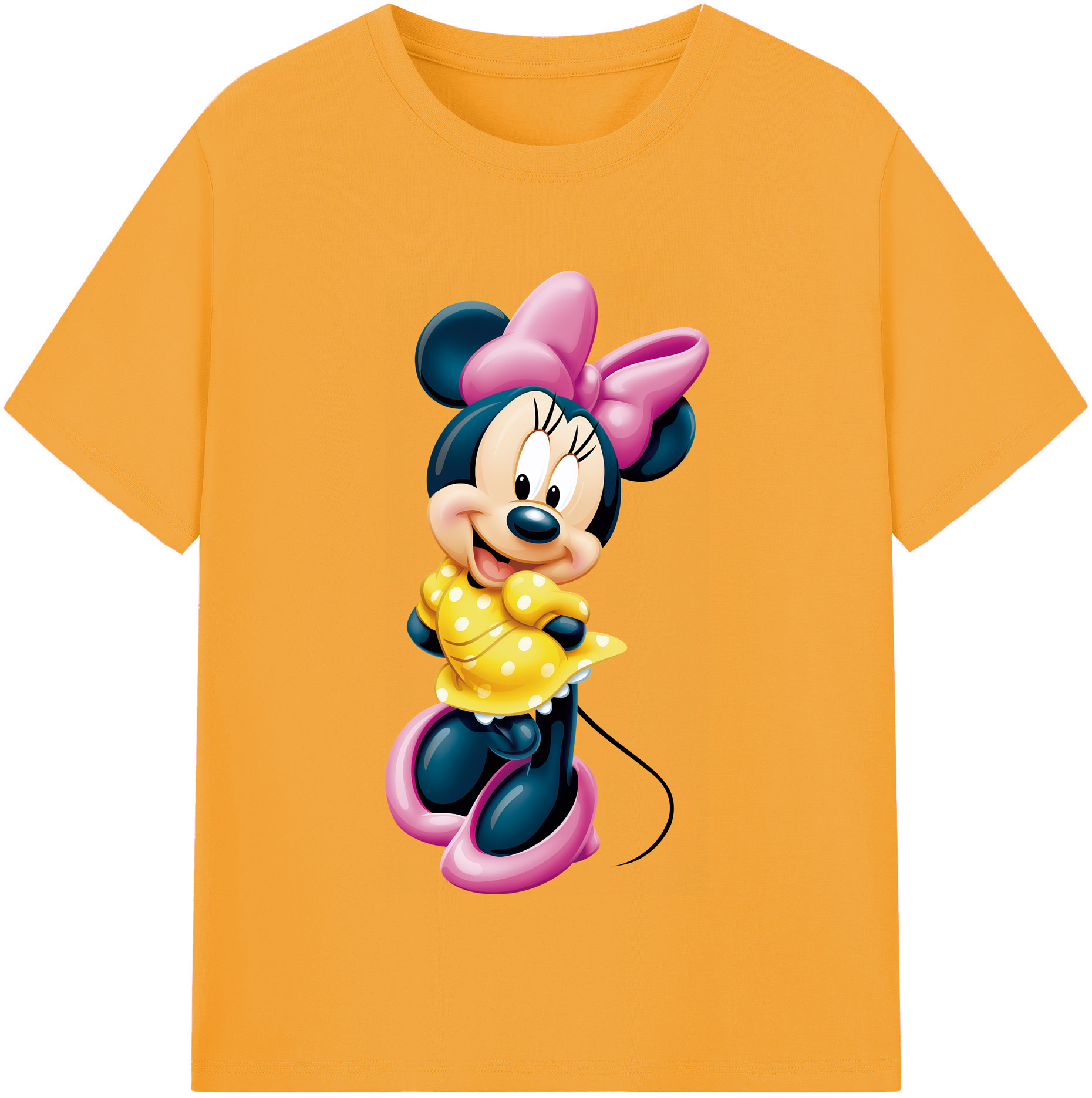 （画像用） ミッキーマウス Mickey Mouse 綿100％半袖Tシャツ（フロントプリント）