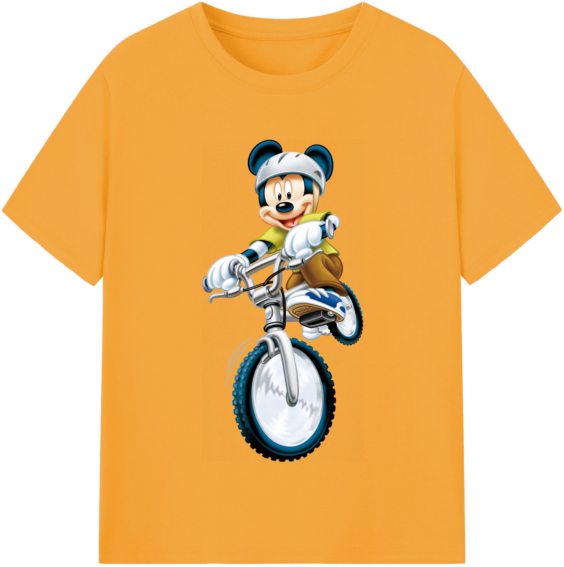 （画像用） ミッキーマウス Mickey Mouse 綿100％半袖Tシャツ（フロントプリント）