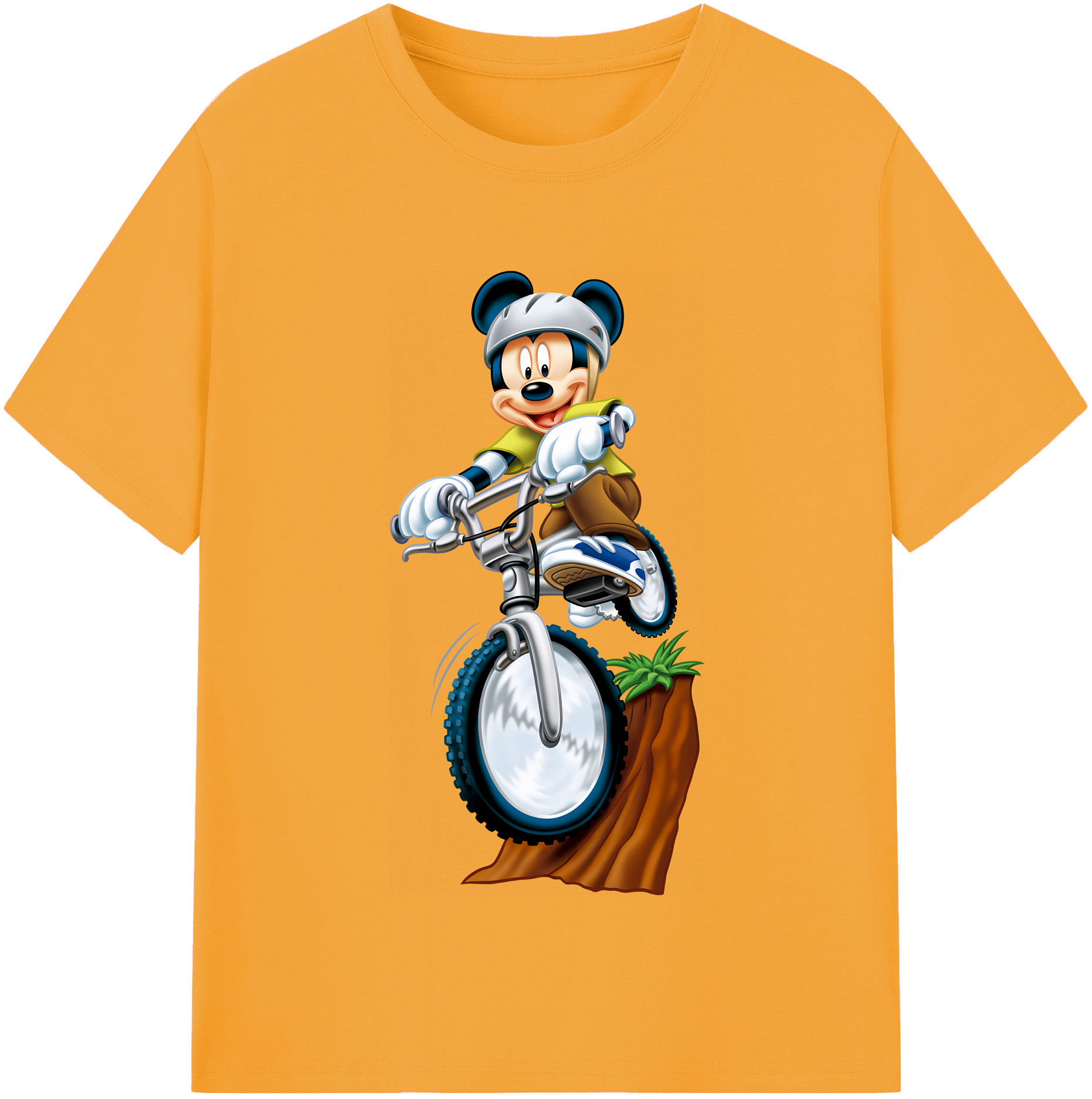 （画像用） ミッキーマウス Mickey Mouse 綿100％半袖Tシャツ（フロントプリント）