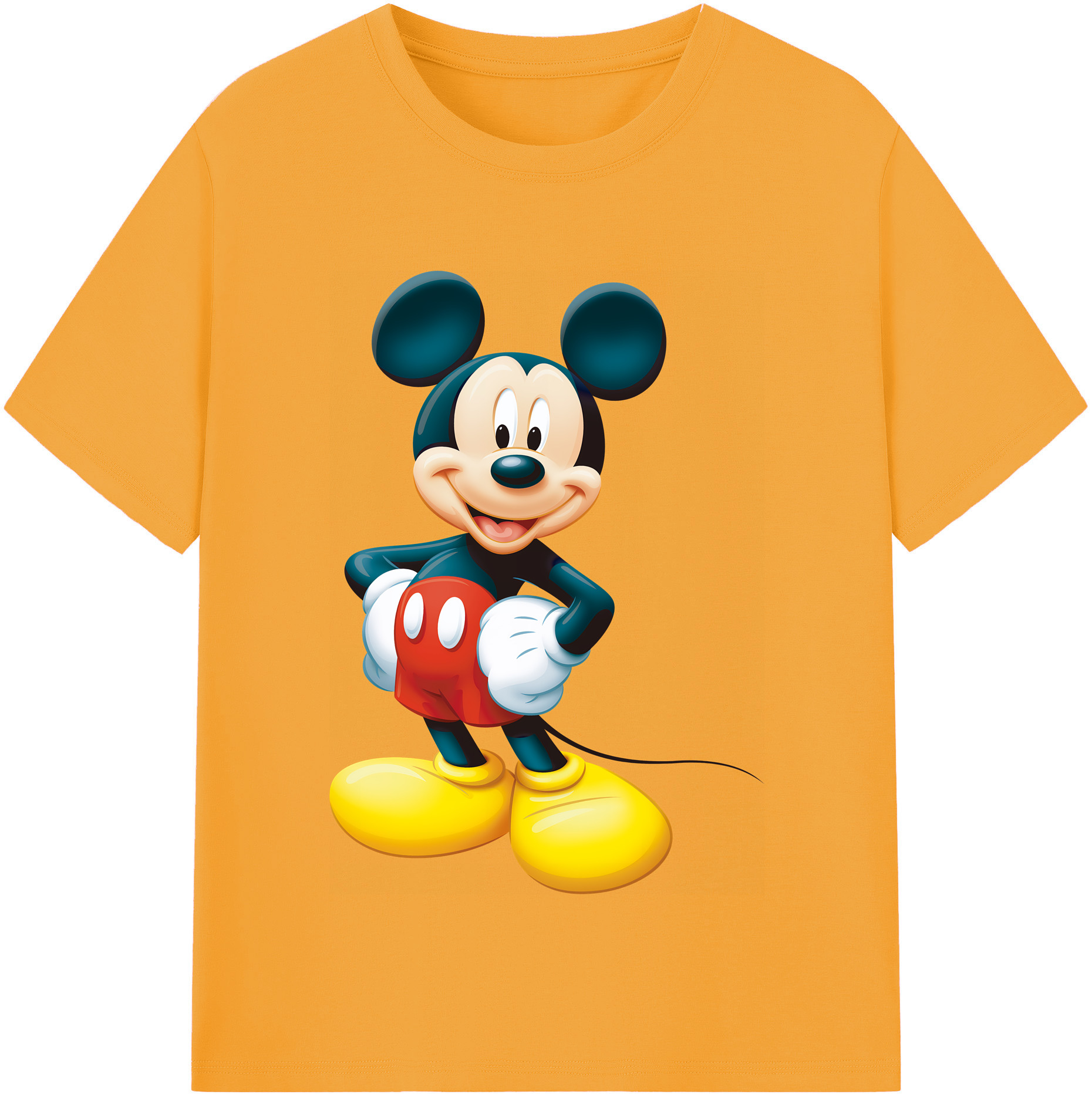（画像用） ミッキーマウス Mickey Mouse 綿100％半袖Tシャツ（フロントプリント）