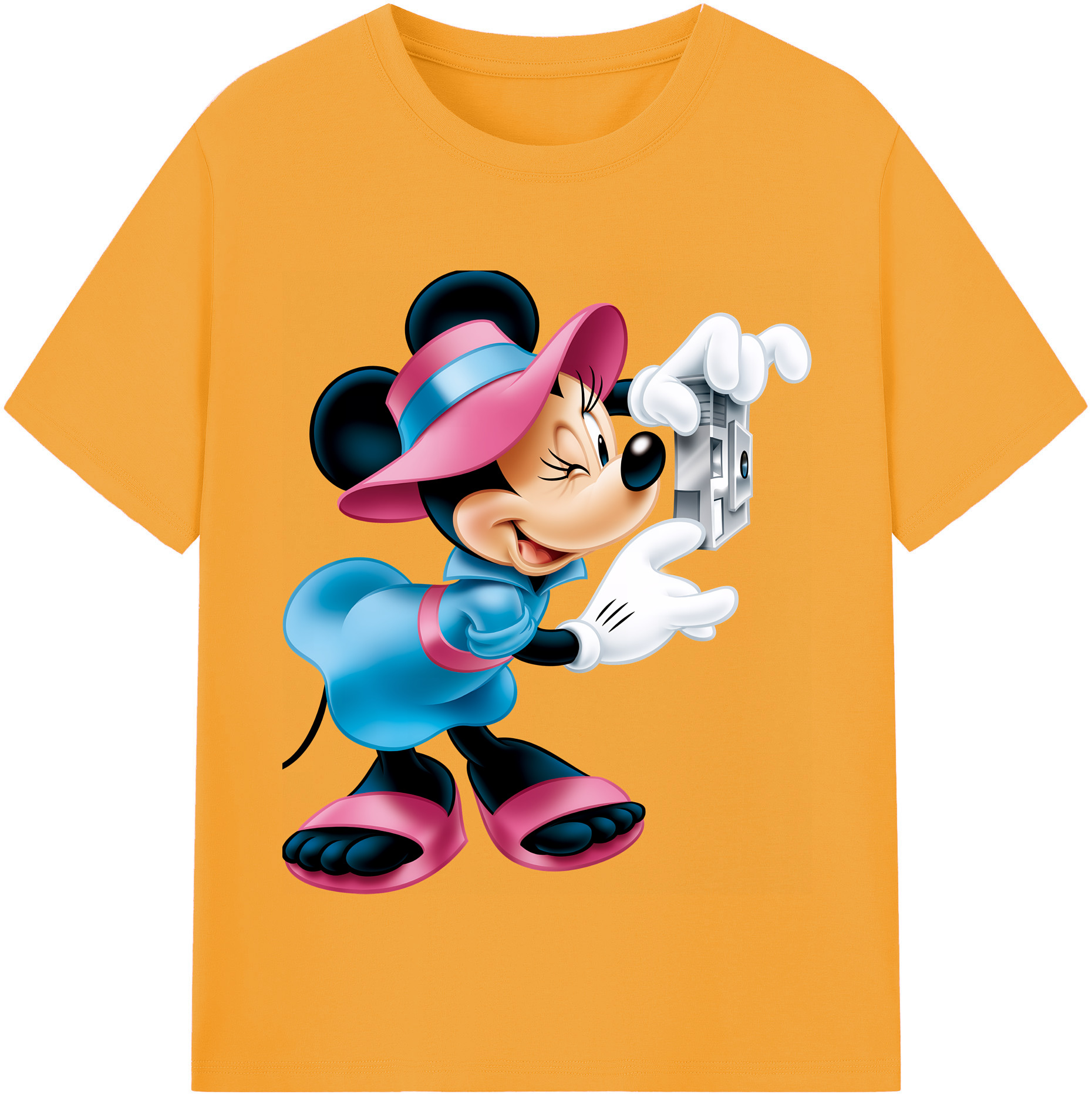 （画像用） ミッキーマウス Mickey Mouse 綿100％半袖Tシャツ（フロントプリント）