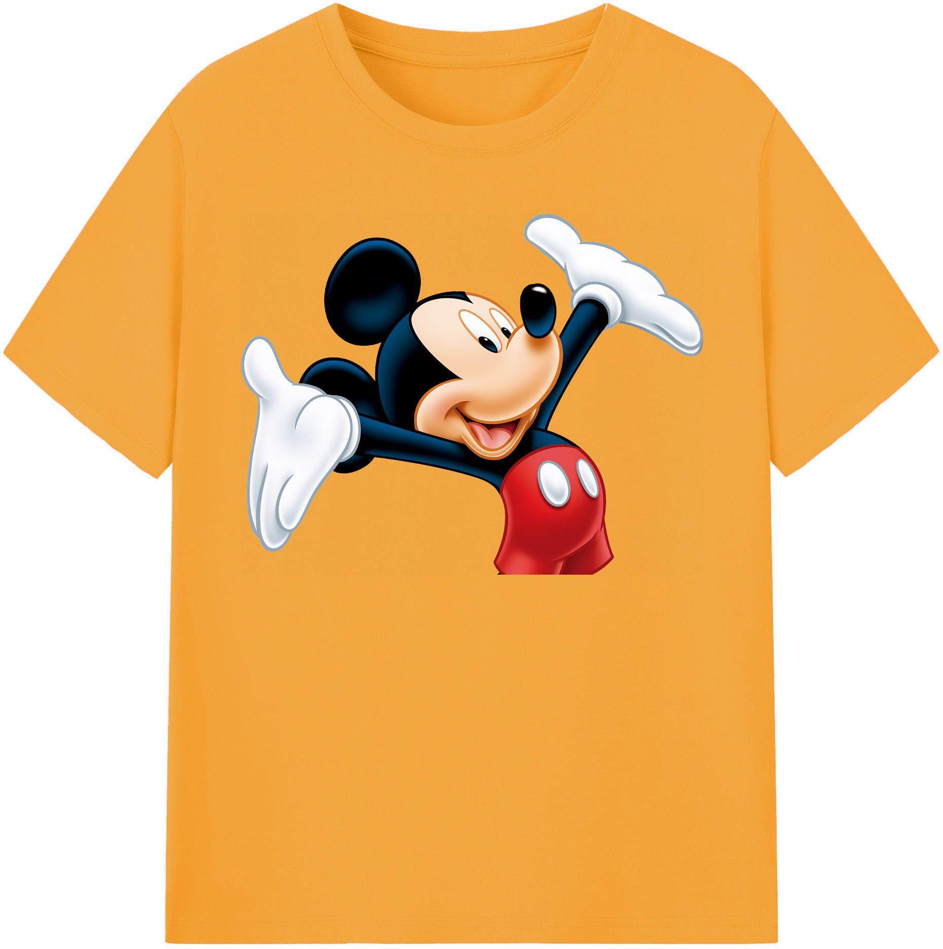（画像用） ミッキーマウス Mickey Mouse 綿100％半袖Tシャツ（フロントプリント）
