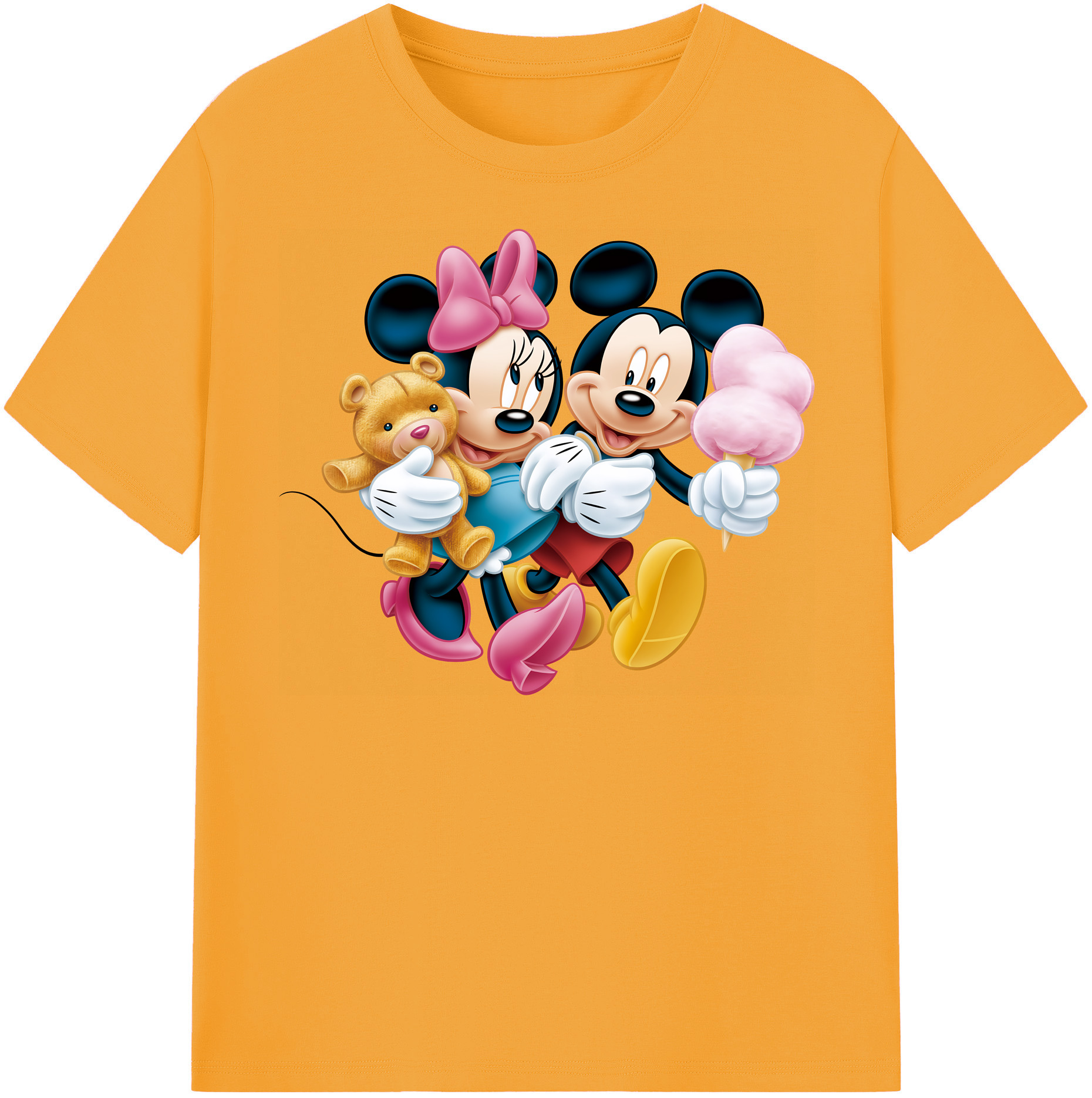 （画像用） ミッキーマウス Mickey Mouse 綿100％半袖Tシャツ（フロントプリント）