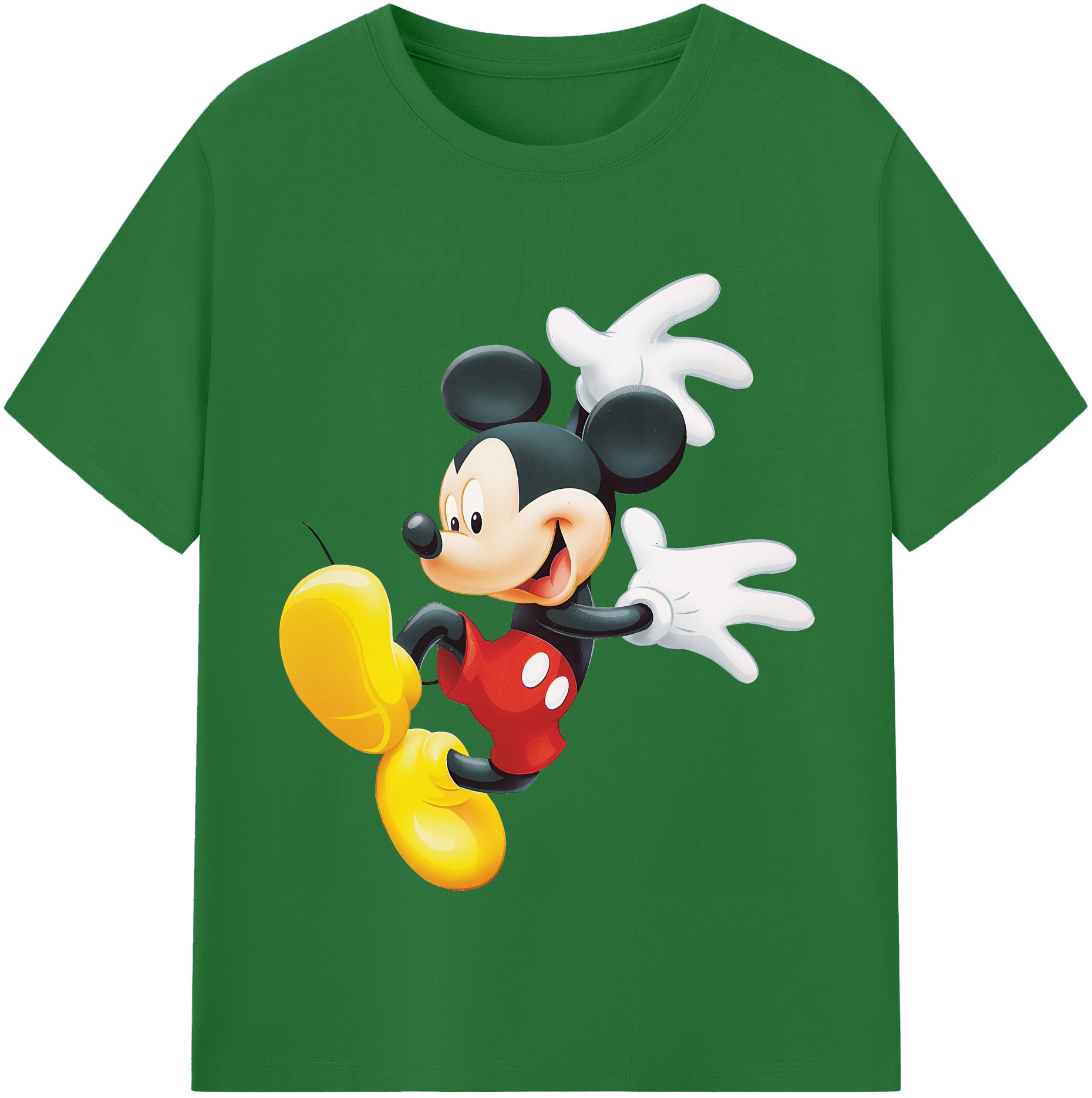 （画像用） ミッキーマウス Mickey Mouse 綿100％半袖Tシャツ（フロントプリント）