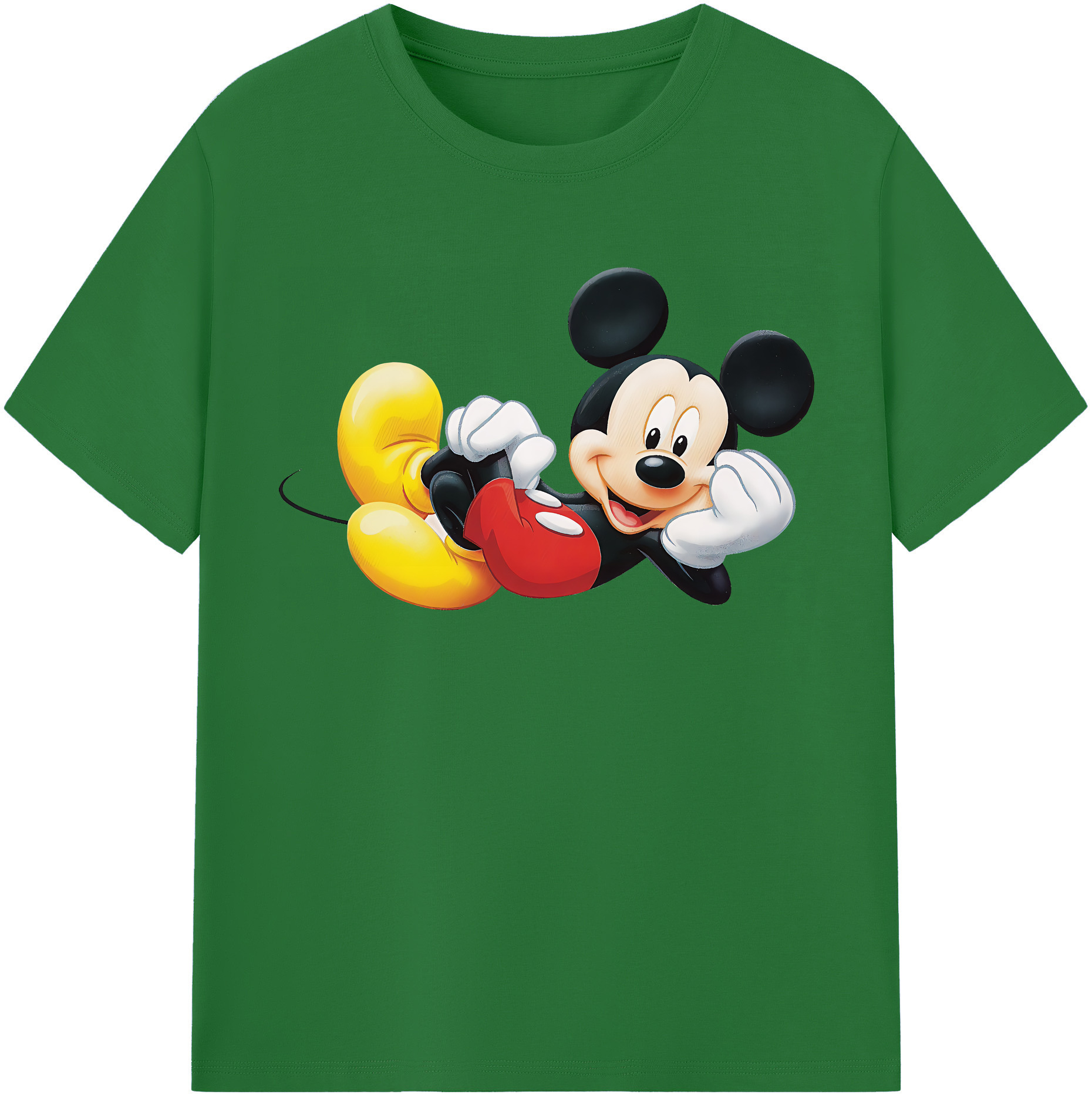 （画像用） ミッキーマウス Mickey Mouse 綿100％半袖Tシャツ（フロントプリント）