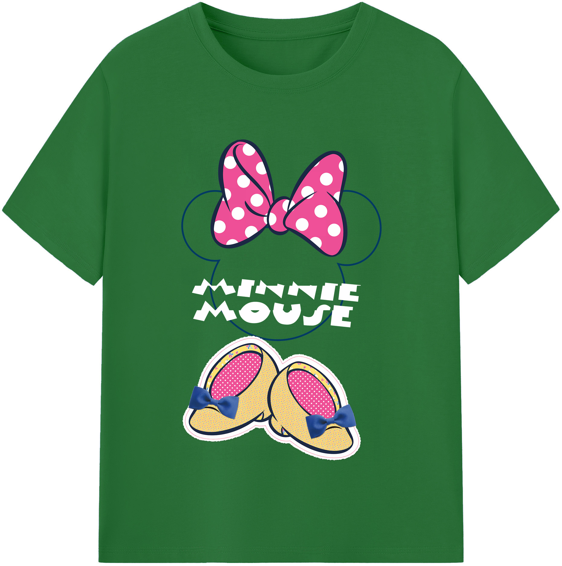 （画像用） ミッキーマウス Mickey Mouse 綿100％半袖Tシャツ（フロントプリント）