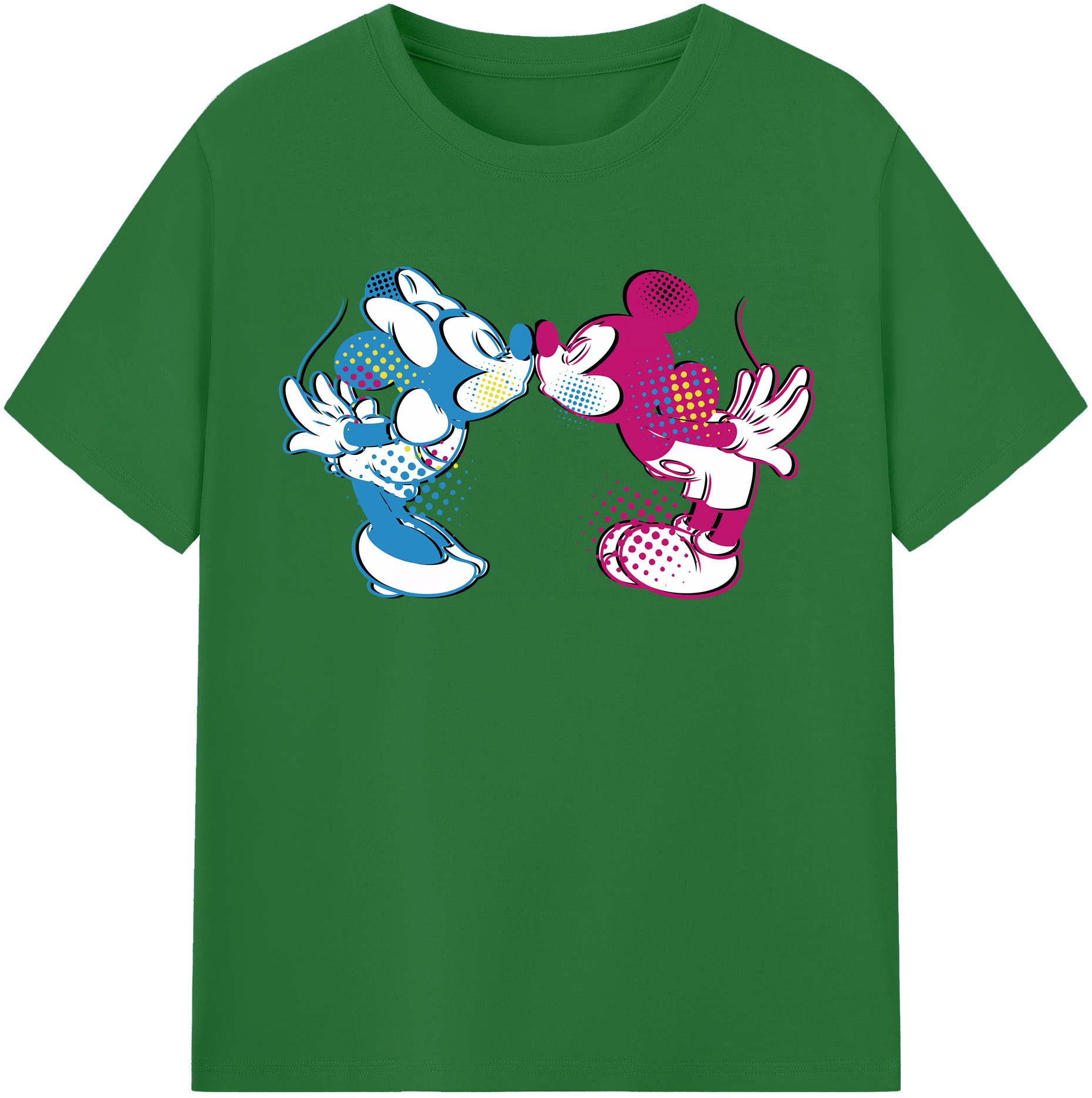 （画像用） ミッキーマウス Mickey Mouse 綿100％半袖Tシャツ（フロントプリント）